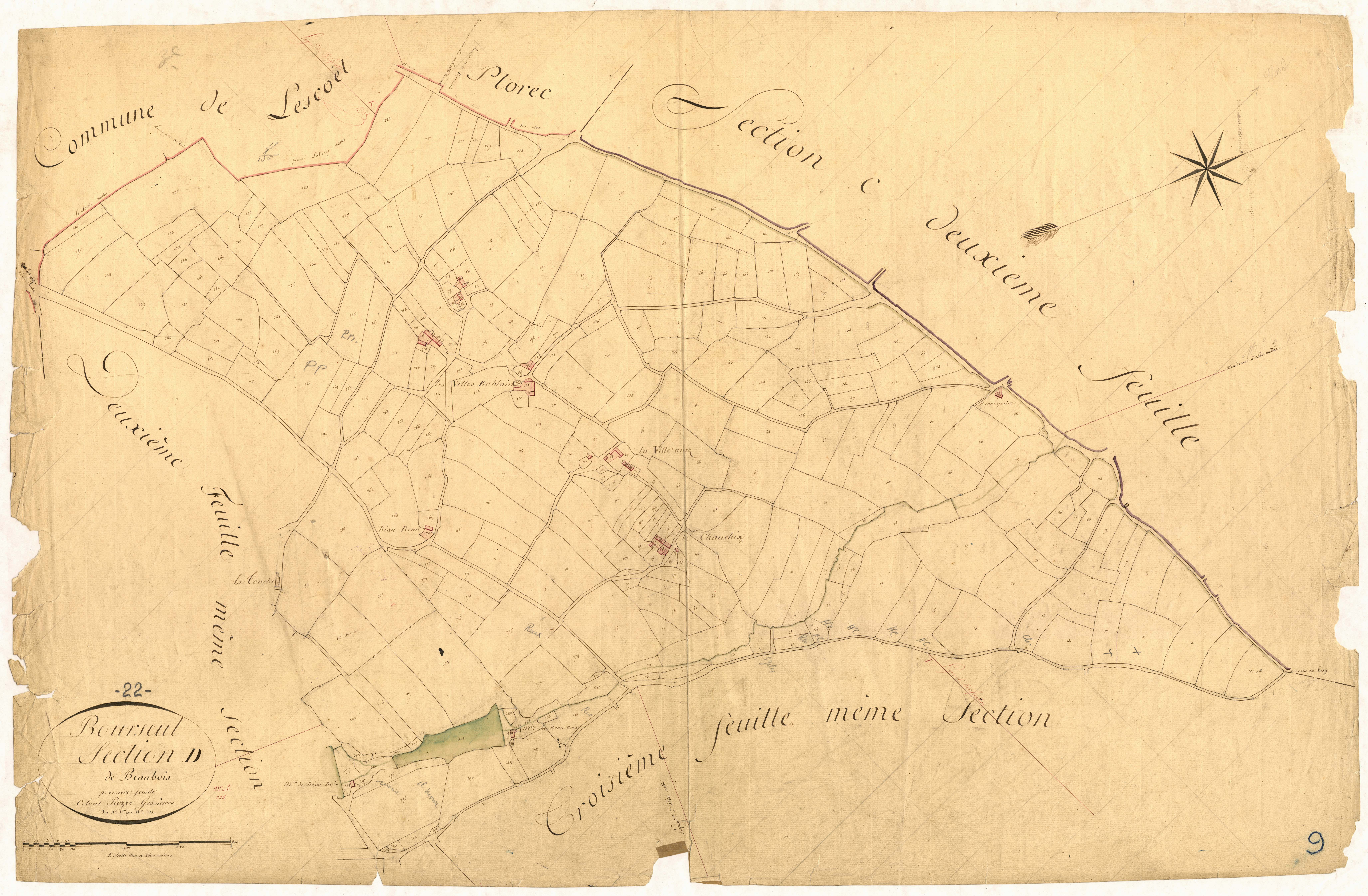 Bourseul - Section D, 1re feuille