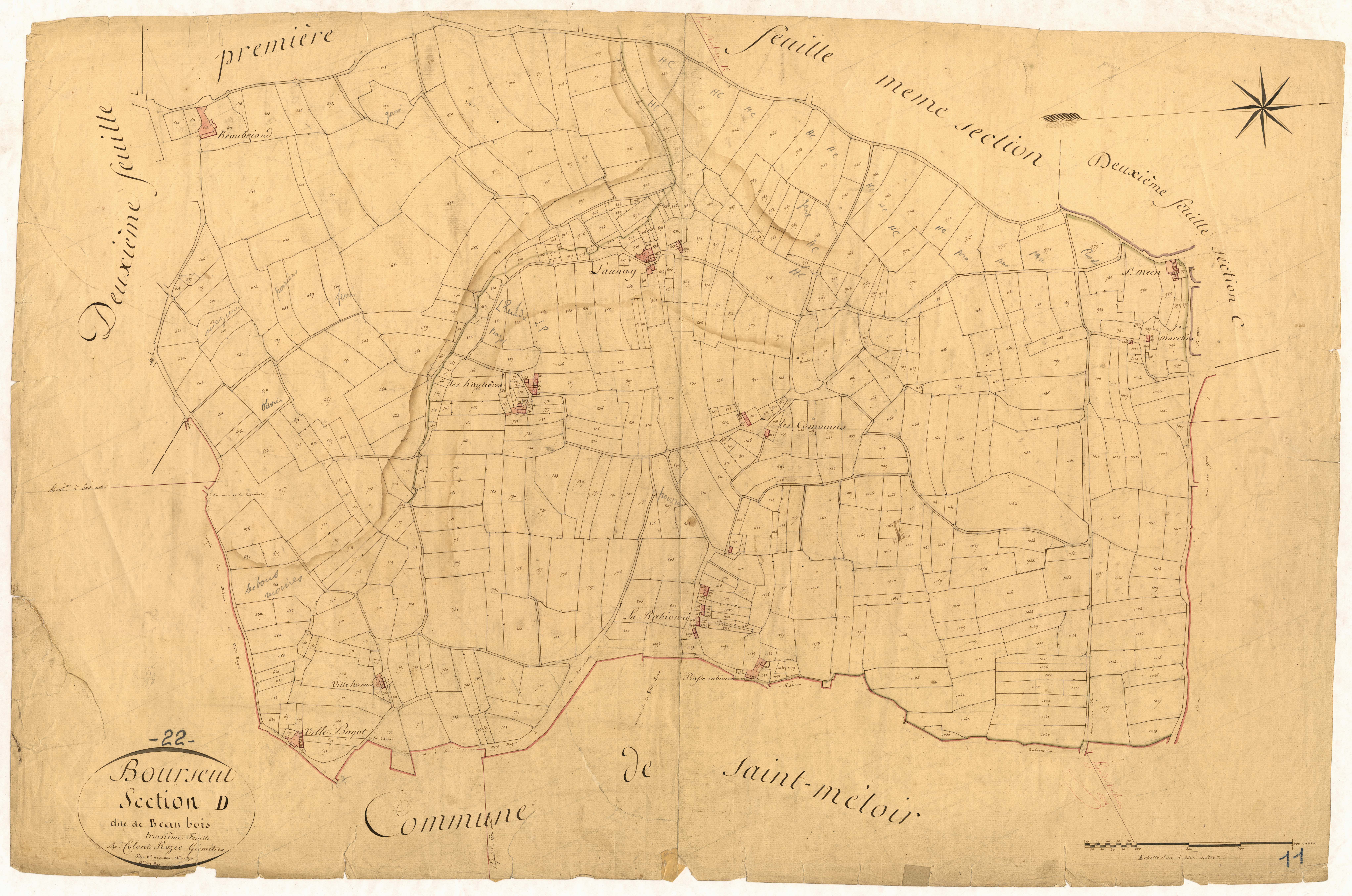 Bourseul - Section D, 3e feuille