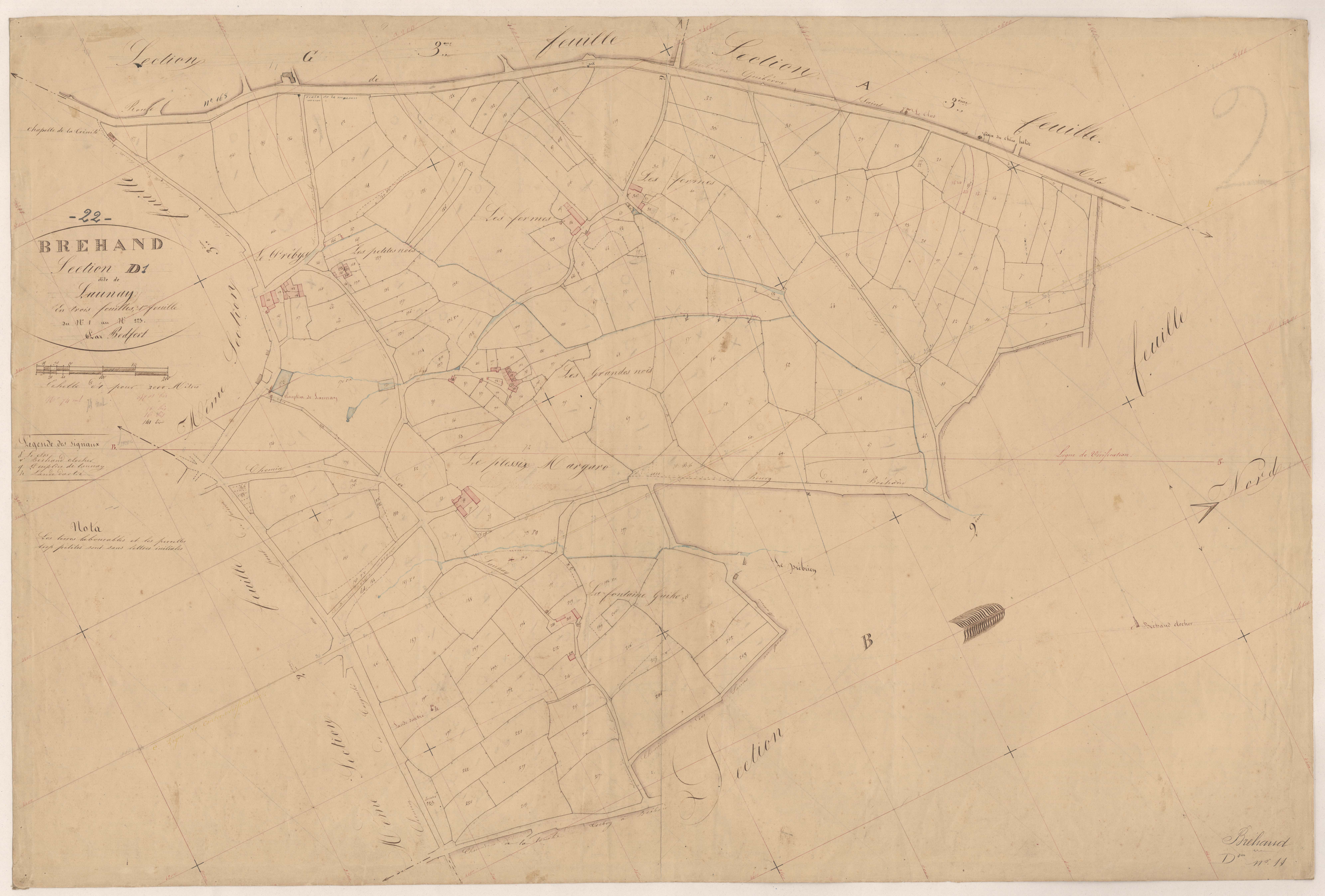 Bréhand - Section D, 1re feuille