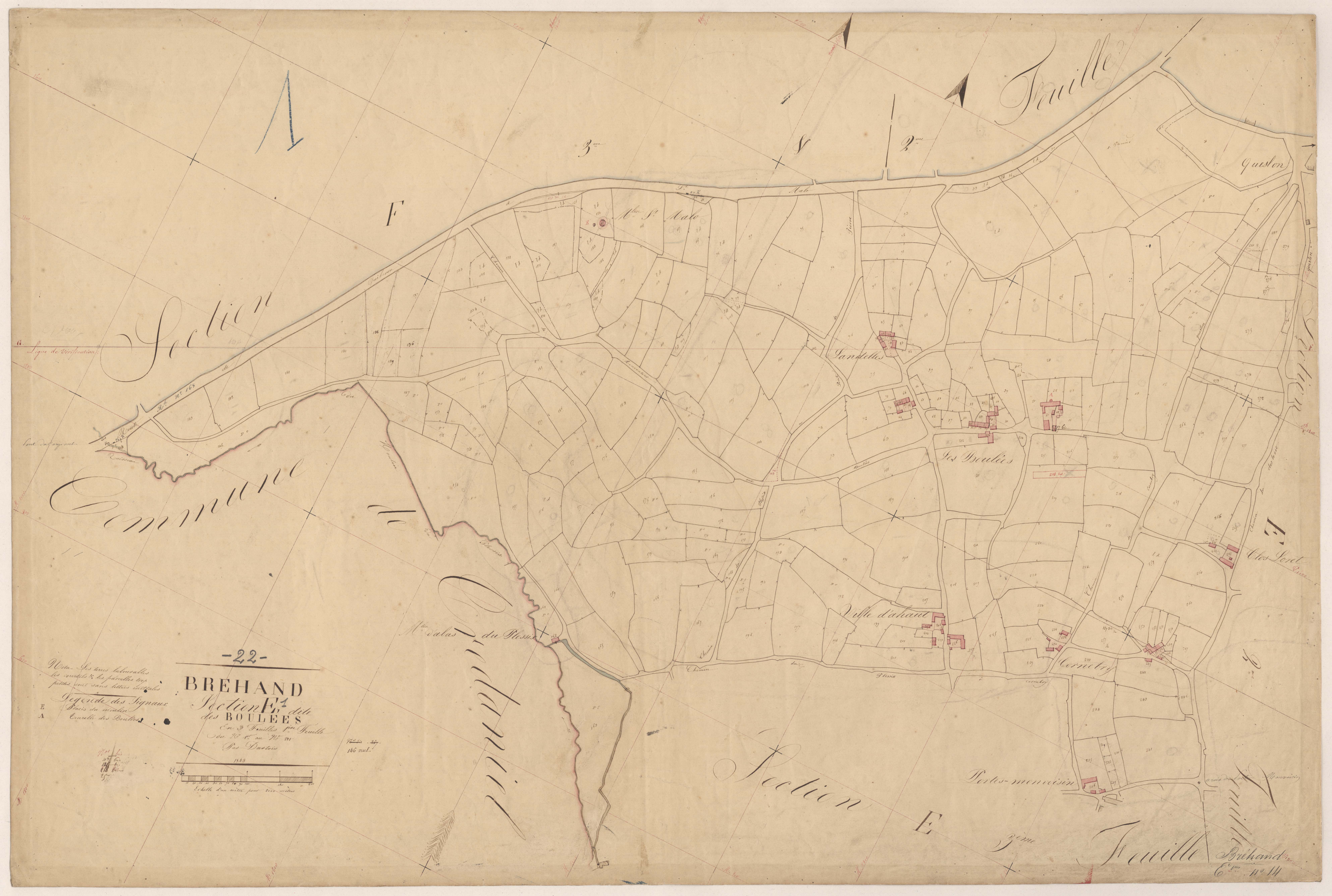 Bréhand - Section E, 1re feuille