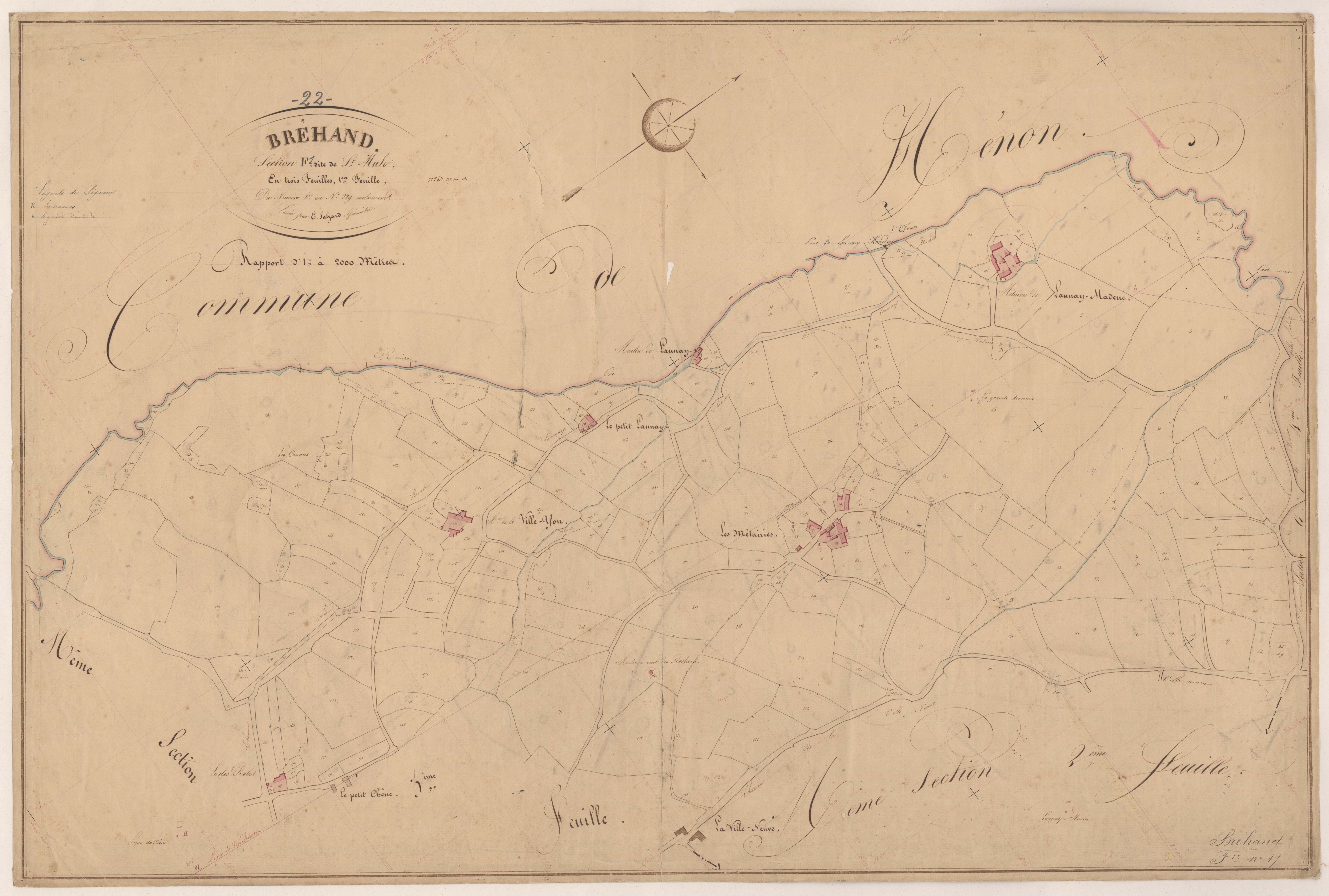 Bréhand - Section F, 1re feuille
