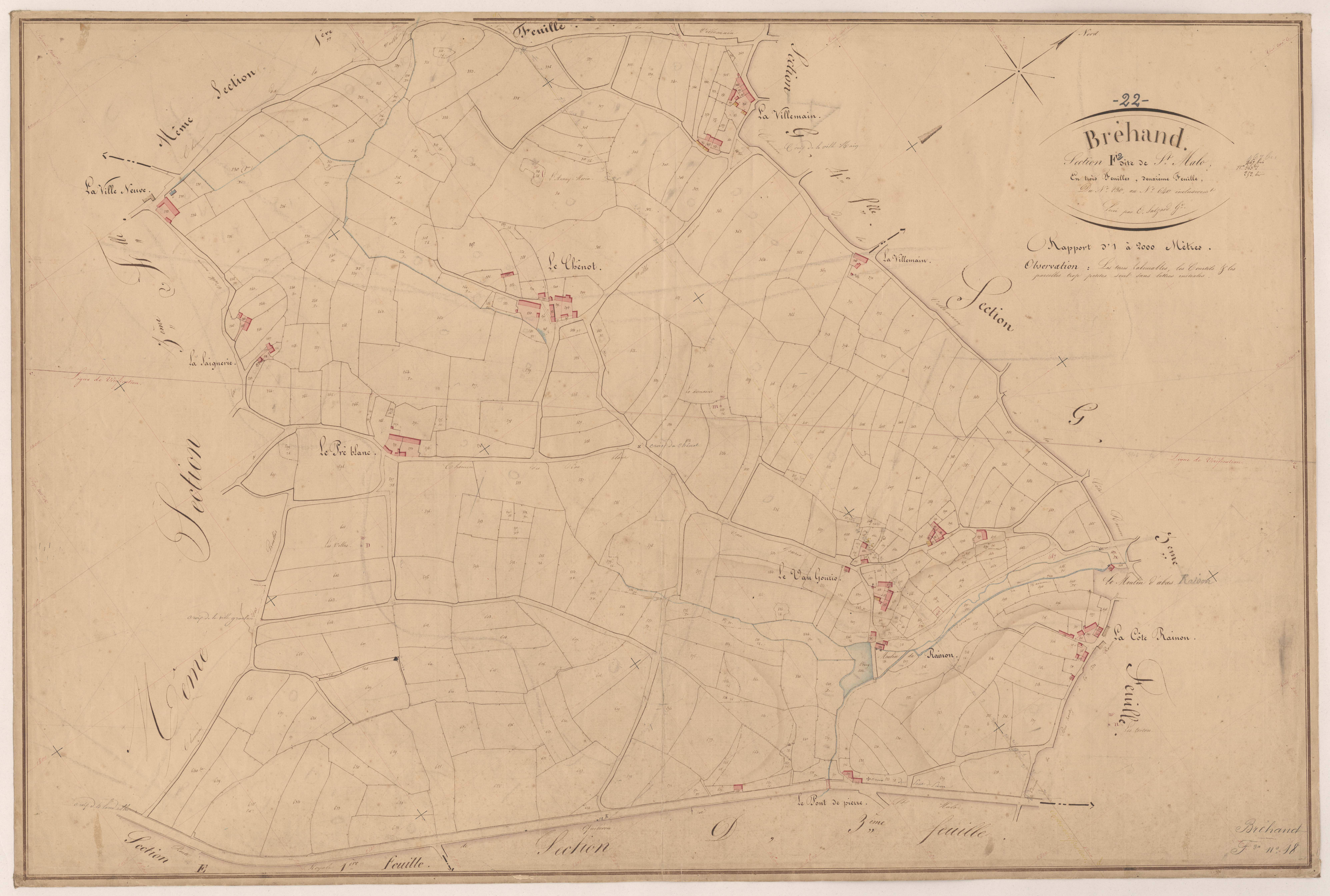 Bréhand - Section F, 2e feuille