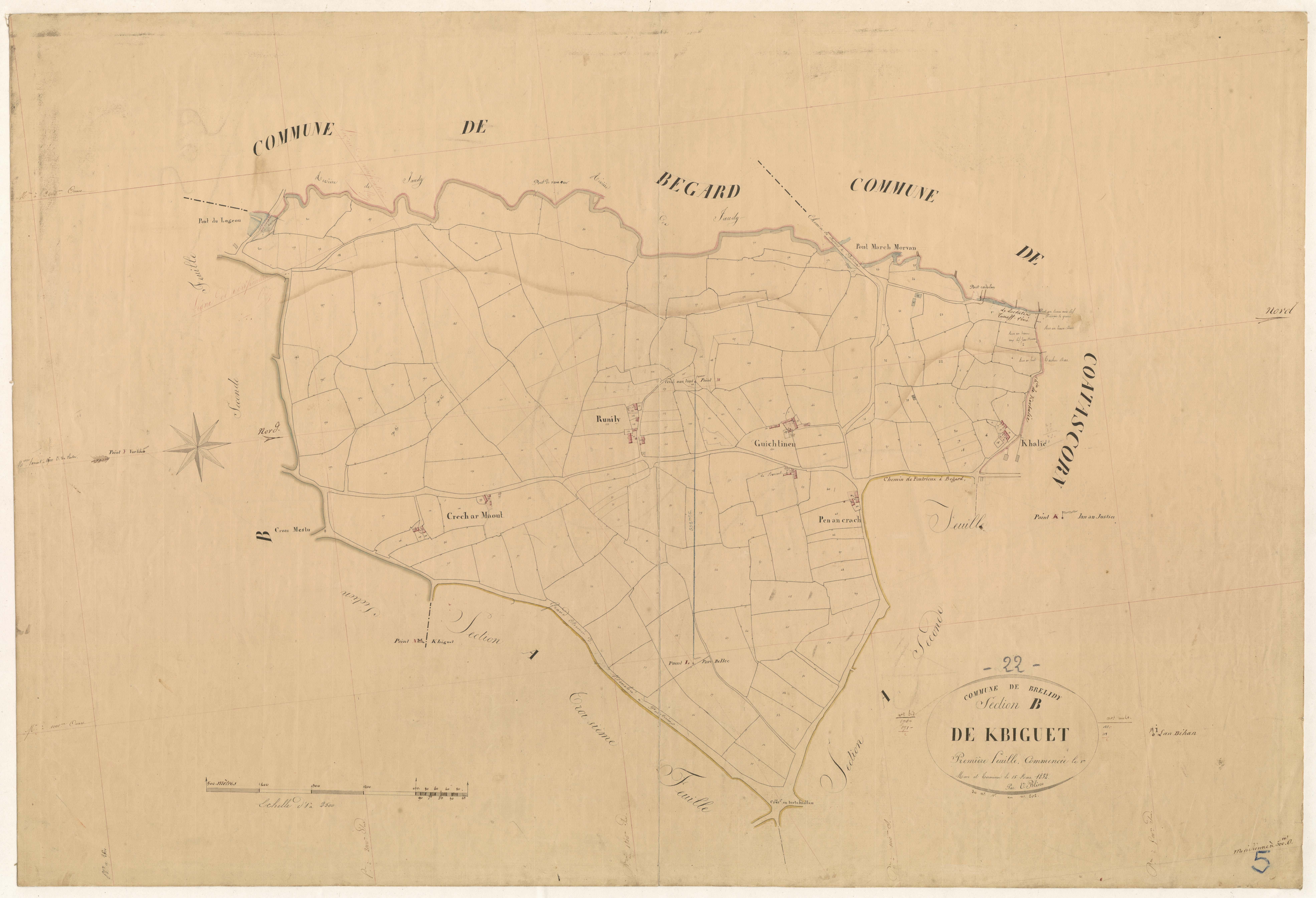 Brélidy - Section B, 1re feuille