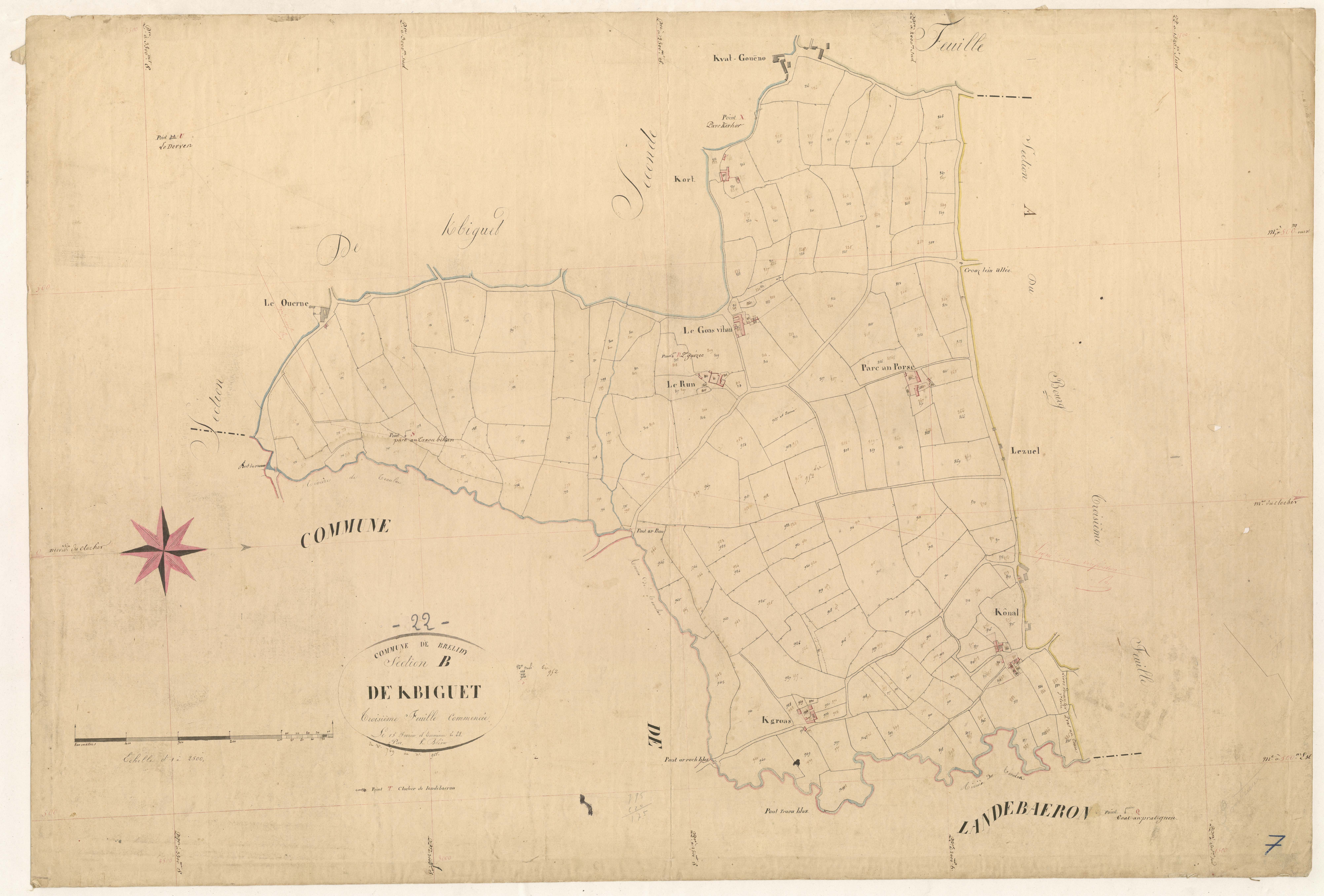 Brélidy - Section B, 3e feuille