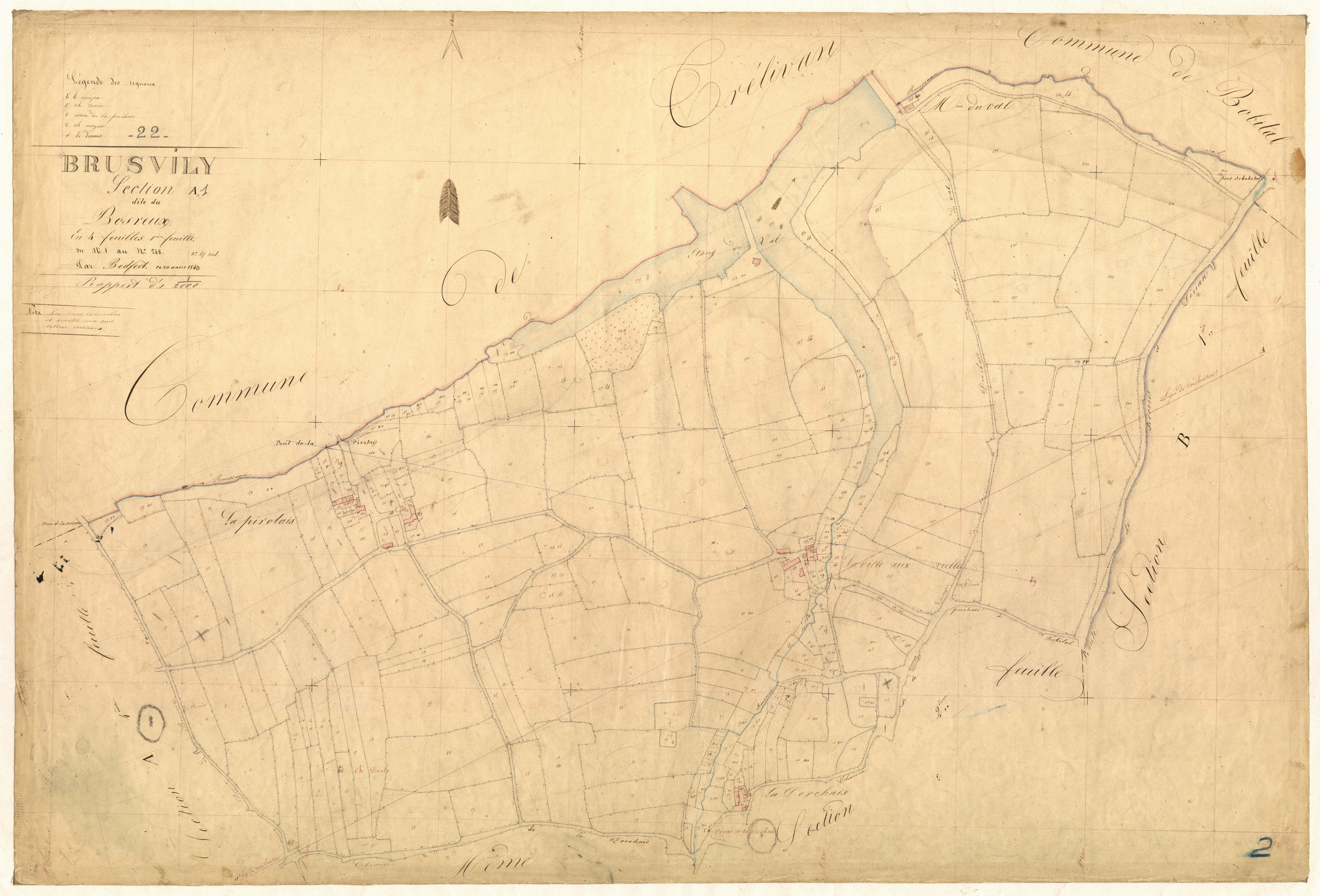 Brusvily - Section A, 1re feuille