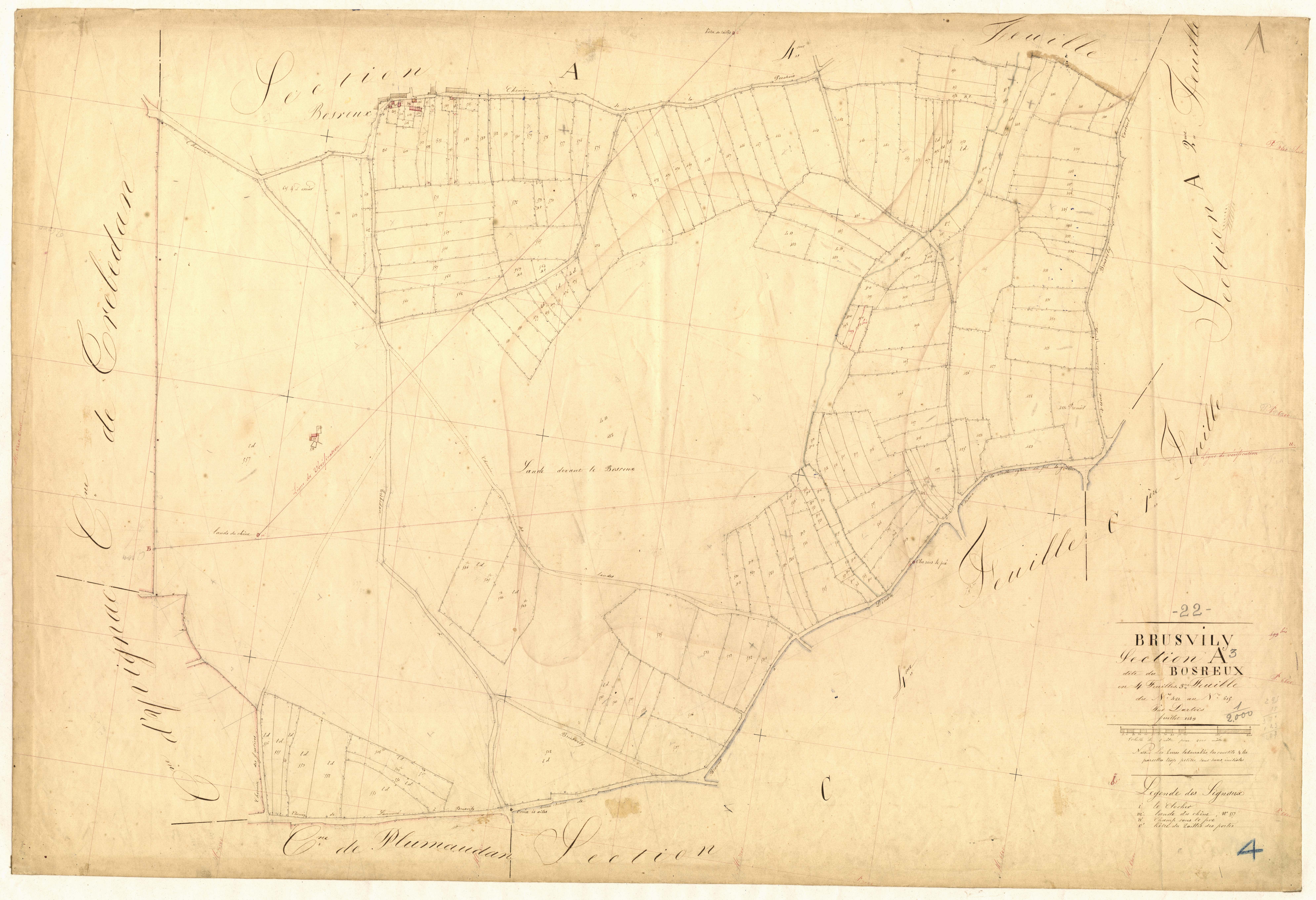 Brusvily - Section A, 3e feuille