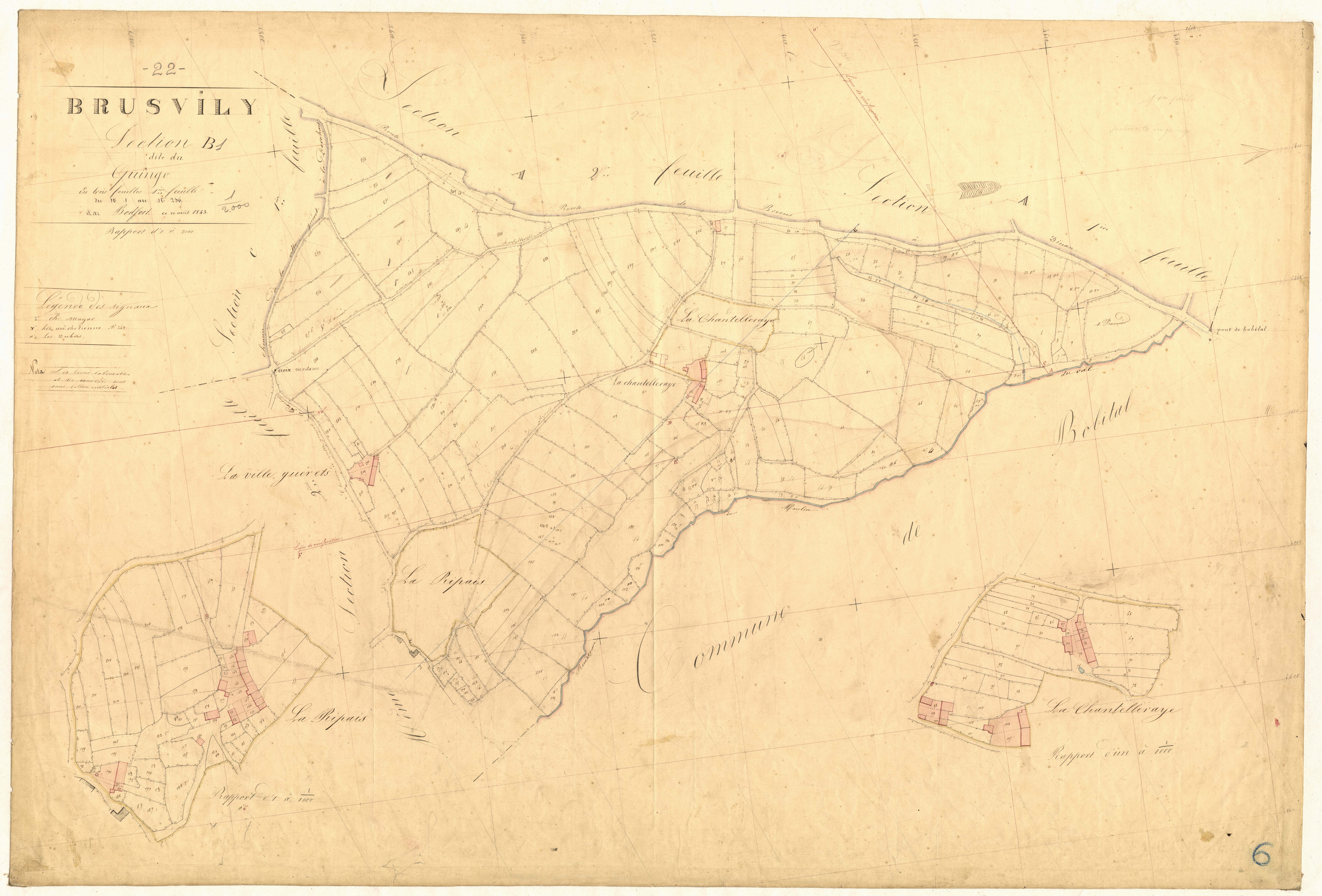 Brusvily - Section B, 1re feuille