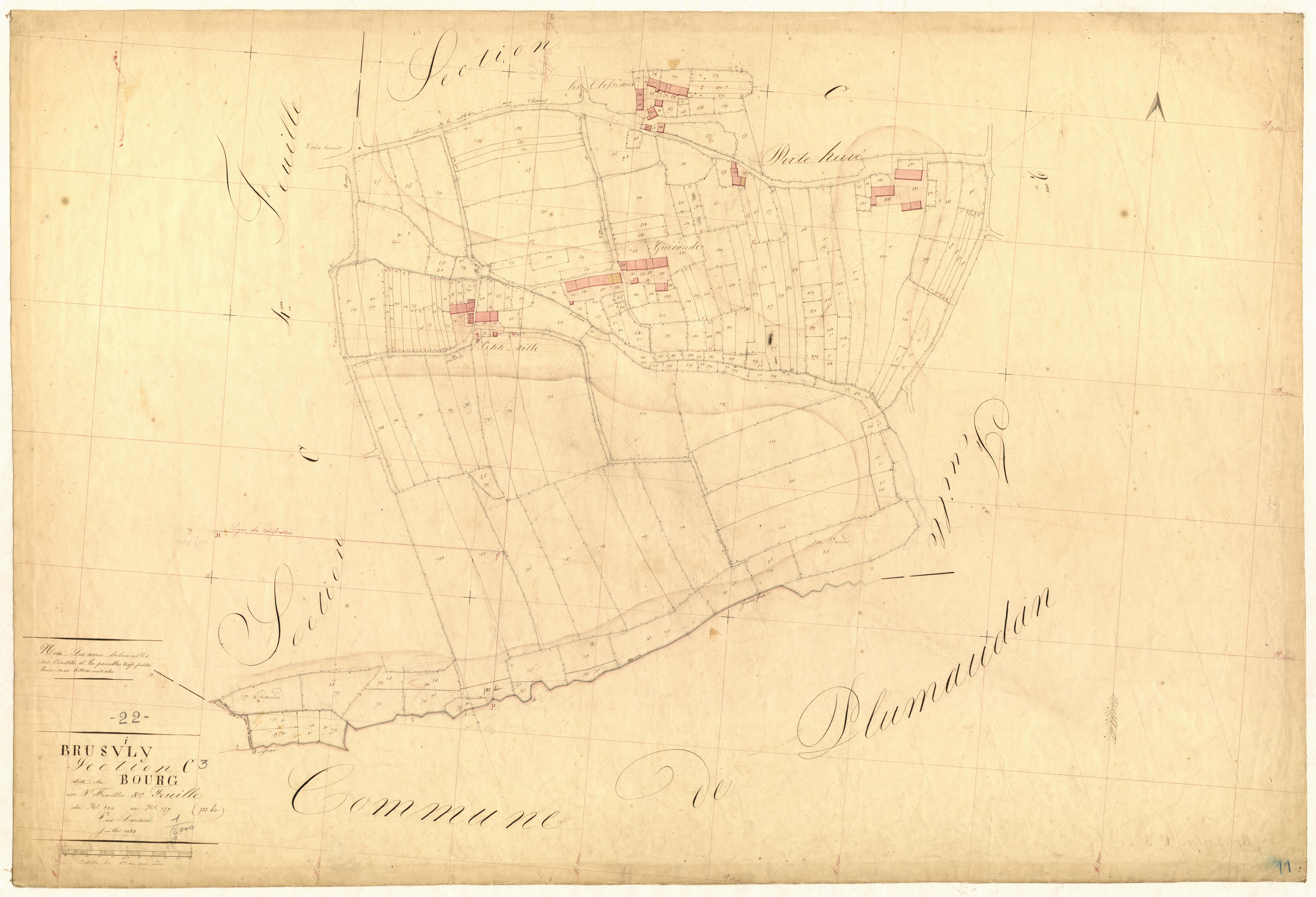 Brusvily - Section C, 3e feuille