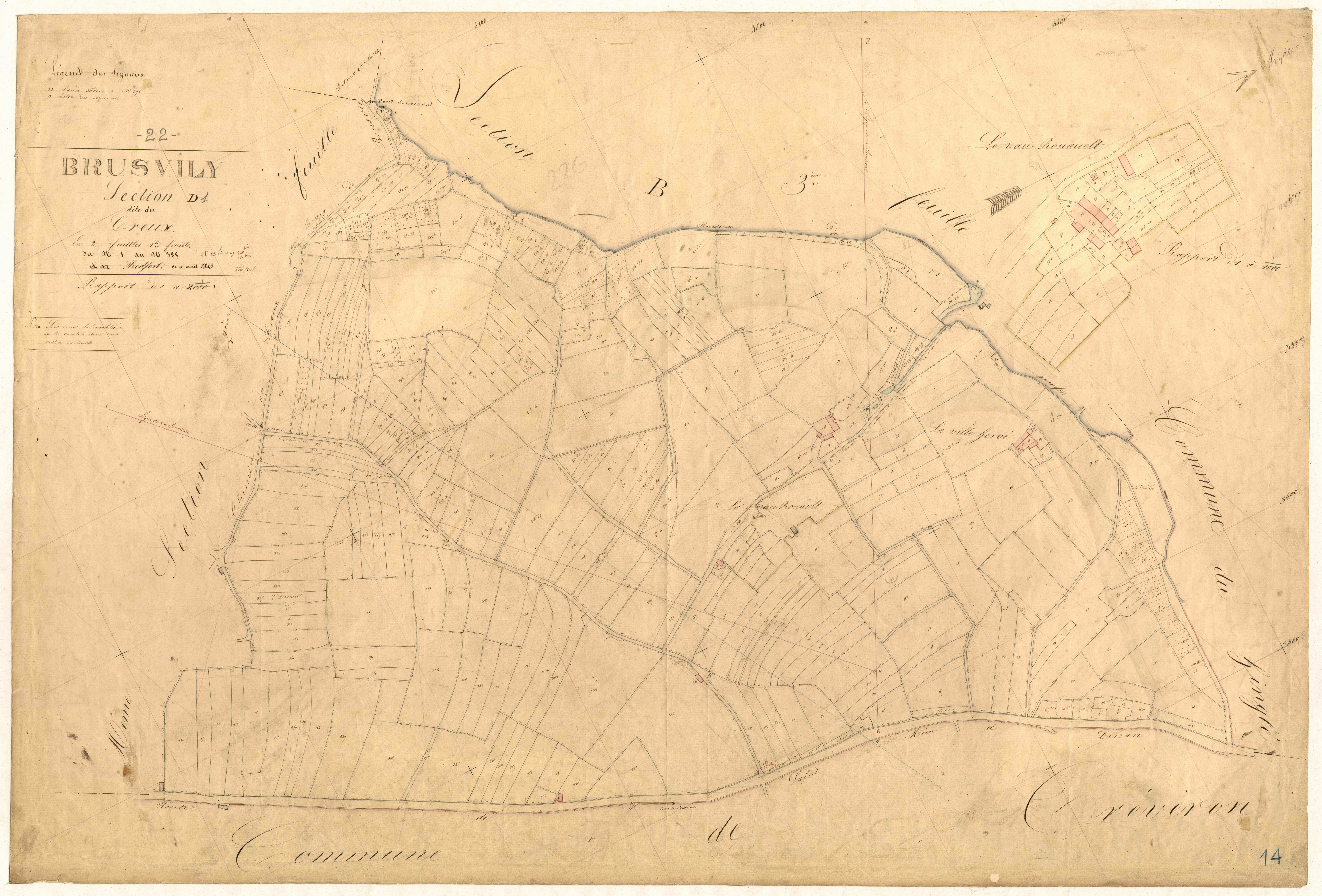 Brusvily - Section D, 1re feuille