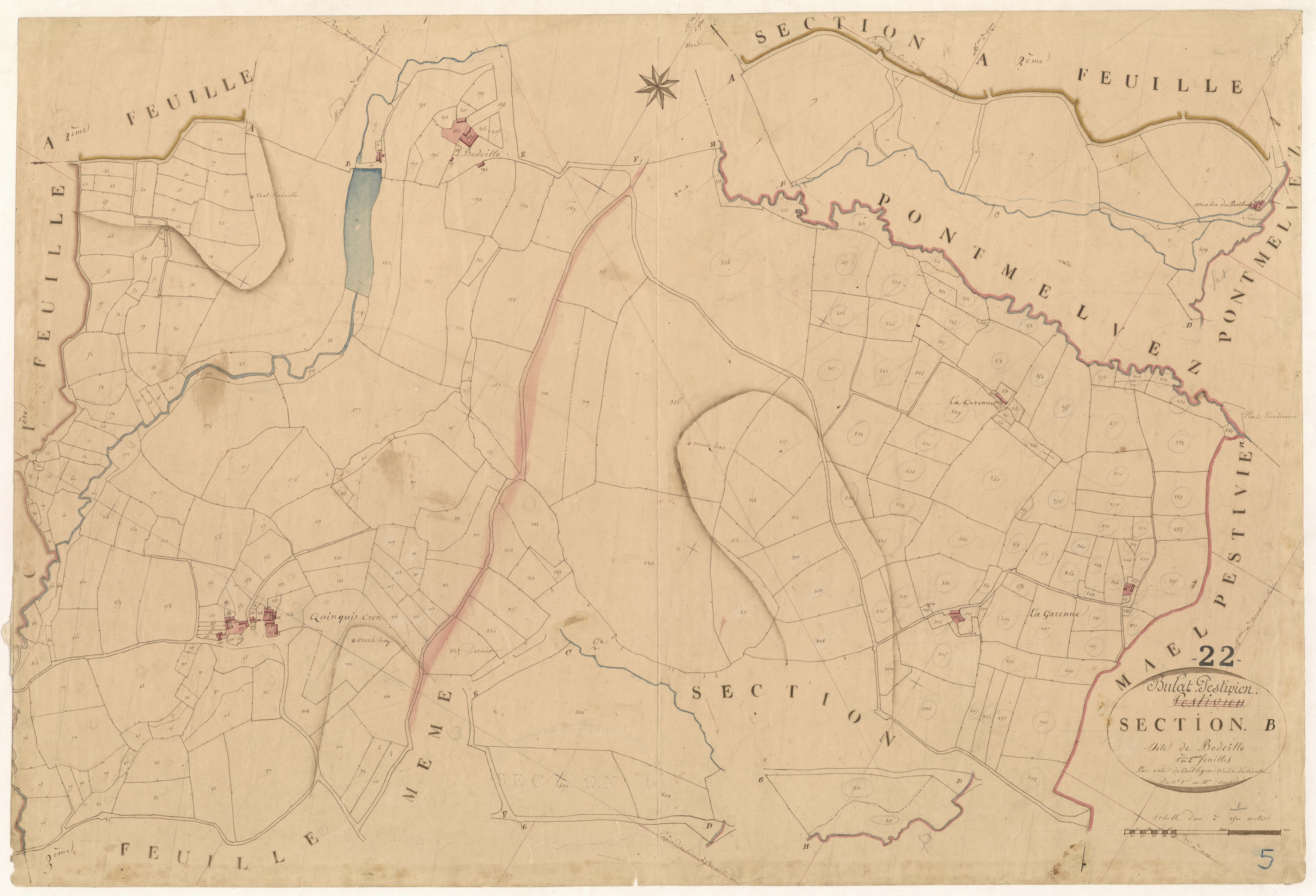 Bulat-Pestivien - Section B, 1re feuille