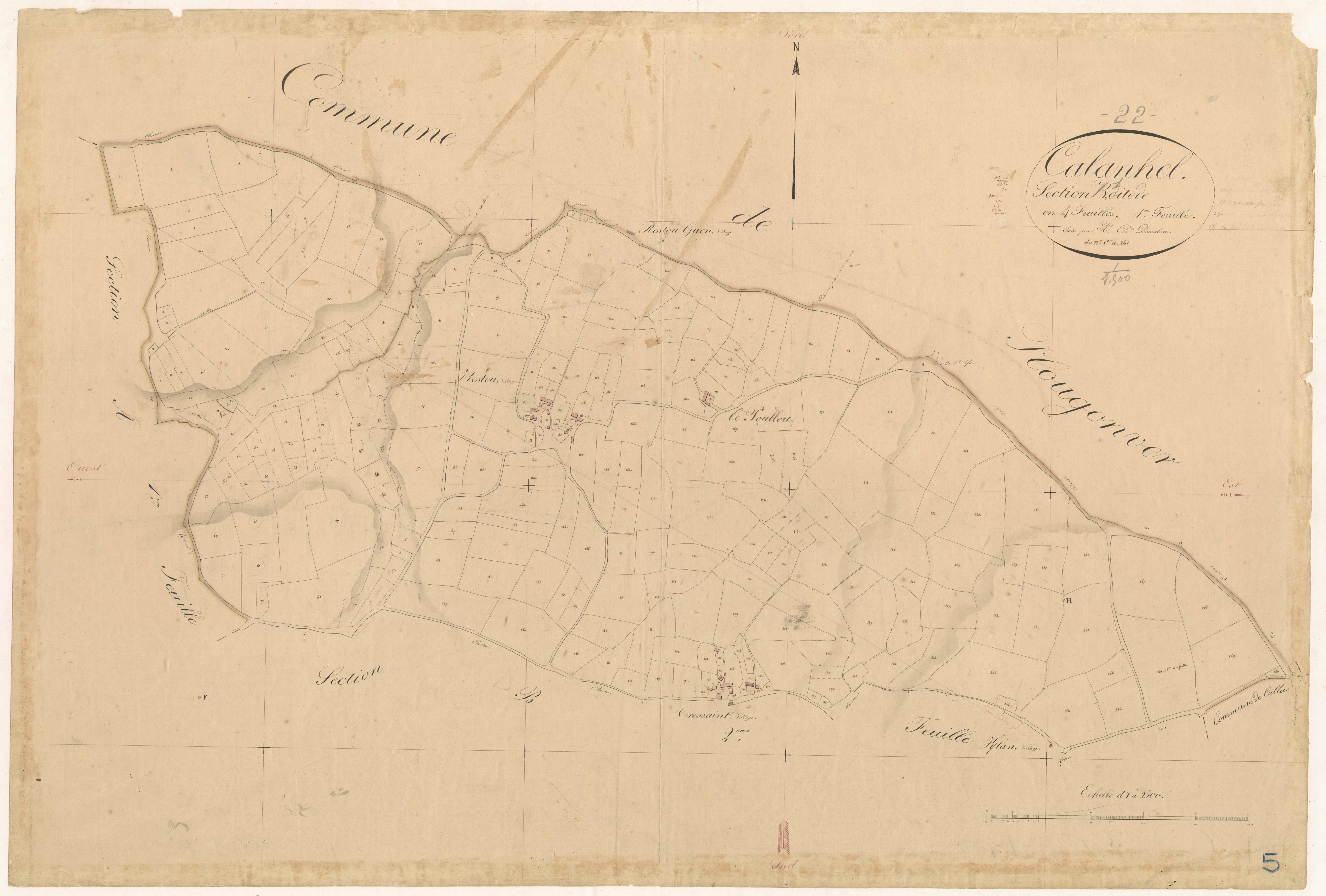Calanhel - Section B, 1re feuille