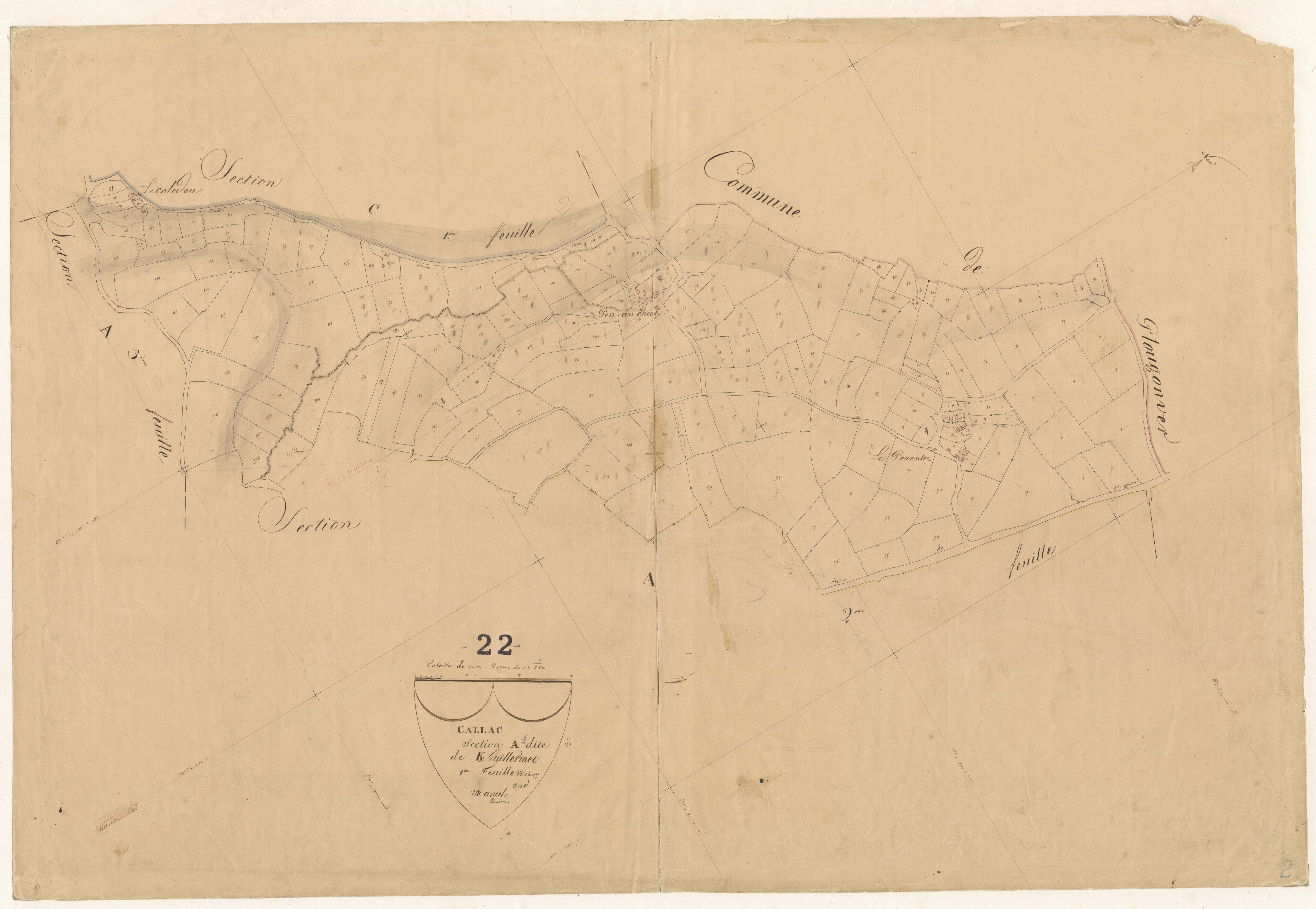 Callac - Section A, 1re feuille