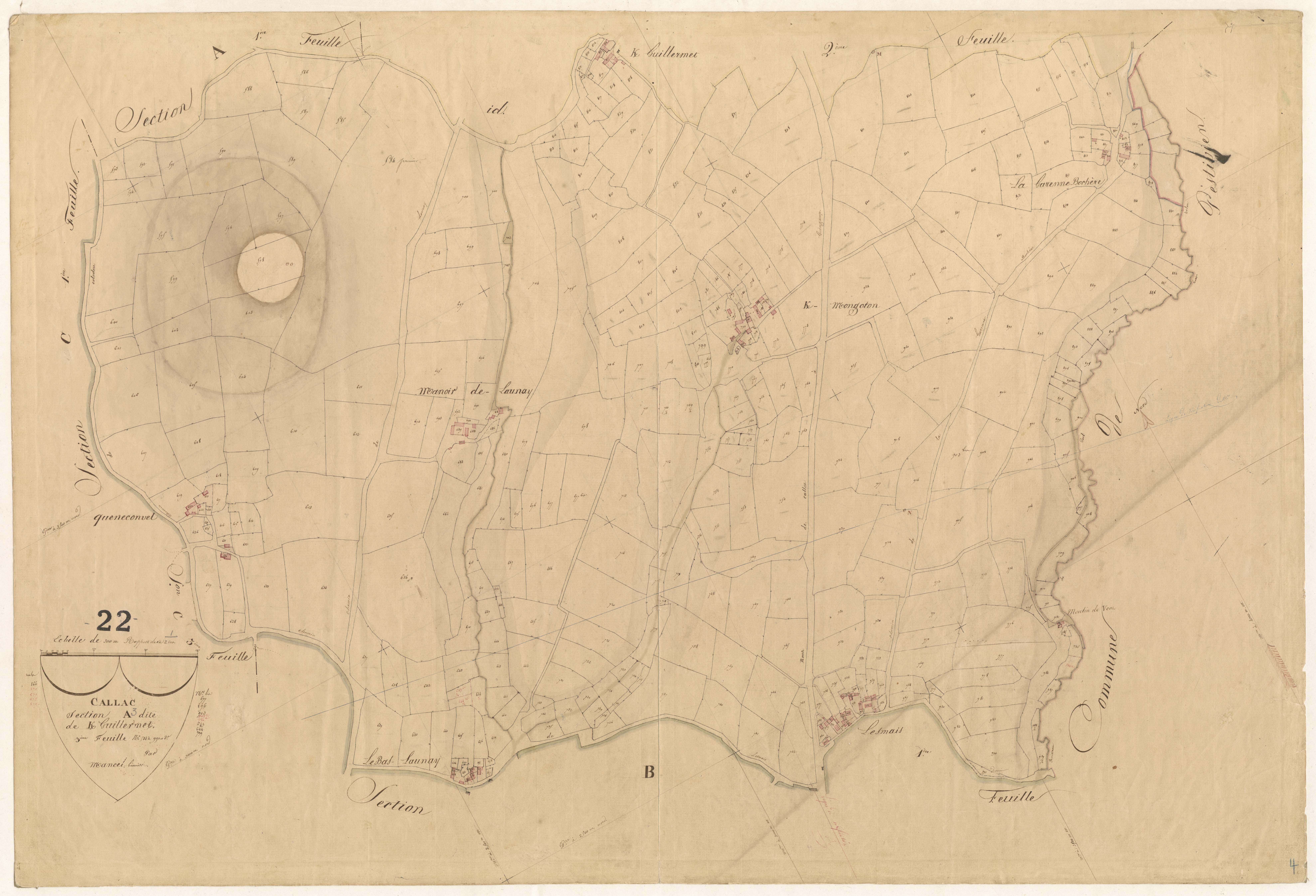Callac - Section A, 3e feuille