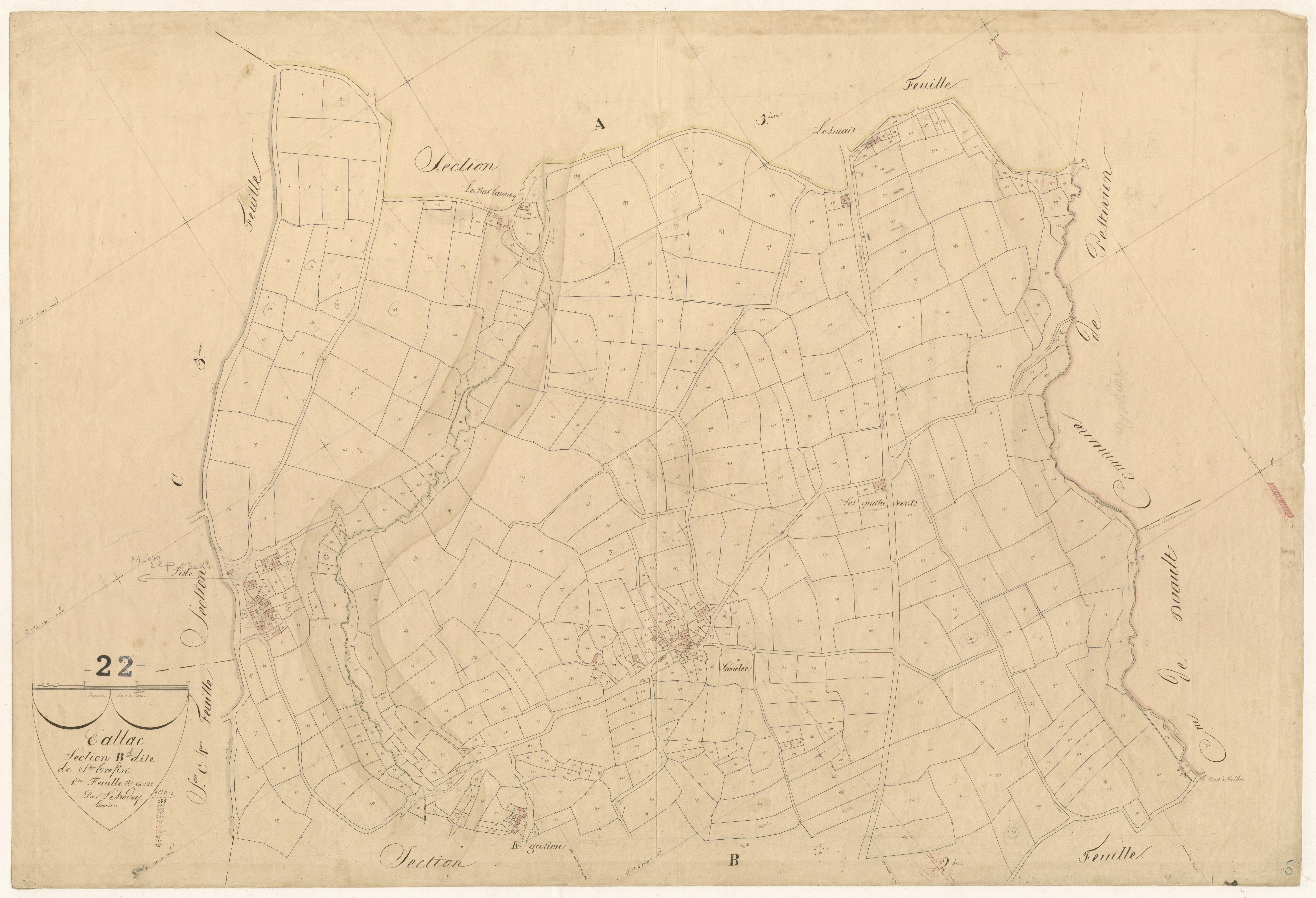 Callac - Section B, 1re feuille