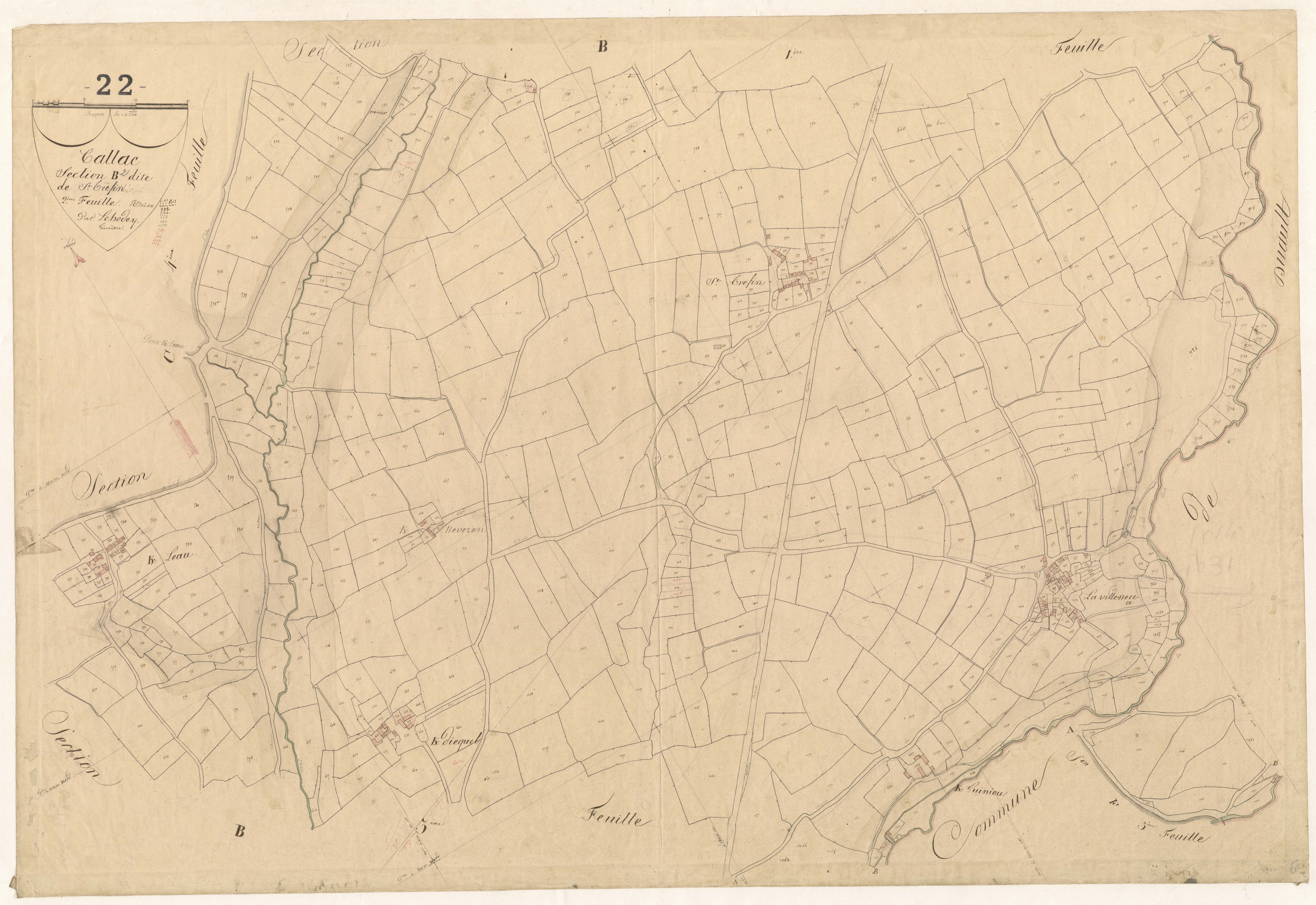 Callac - Section B, 2e feuille