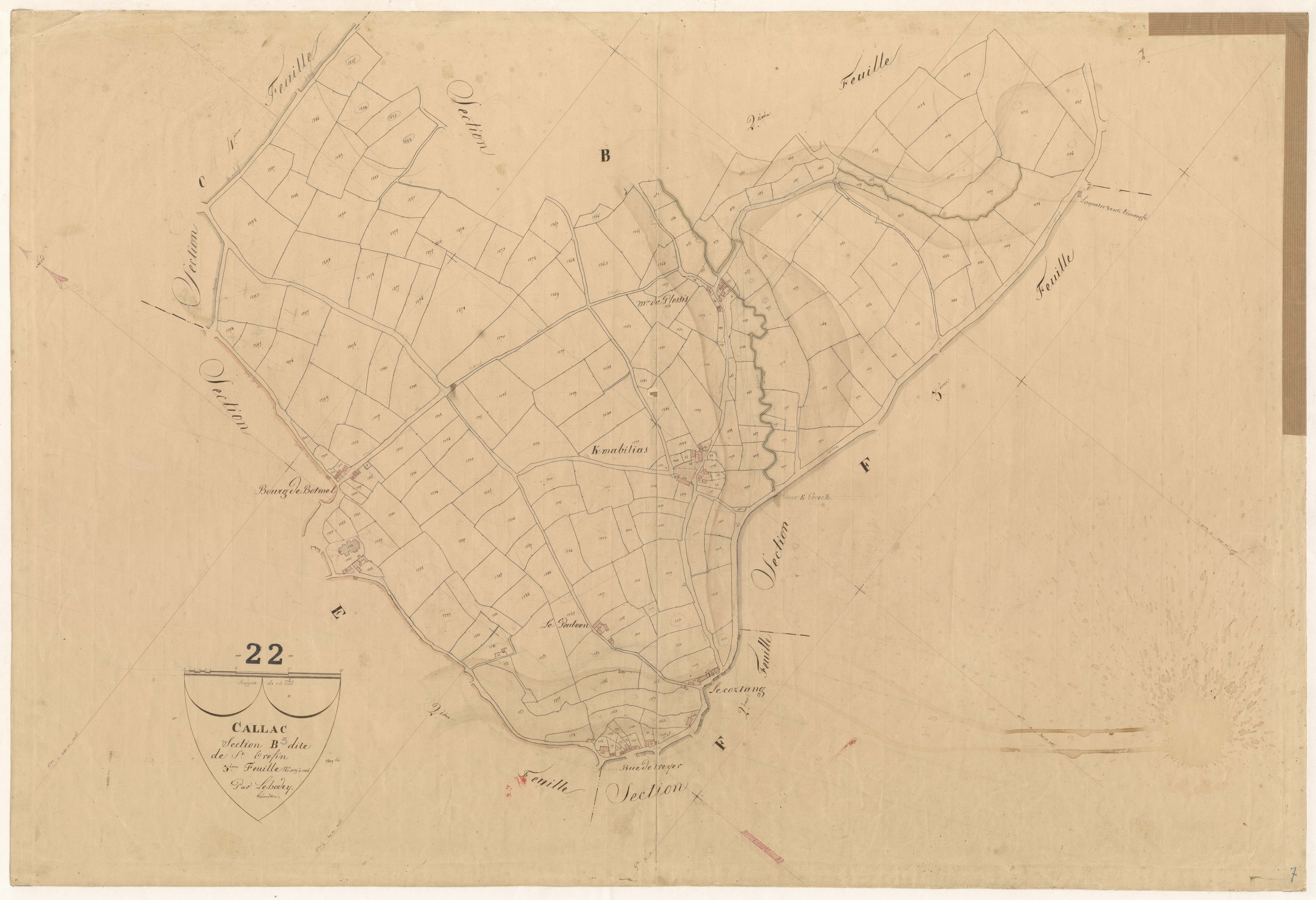 Callac - Section B, 3e feuille