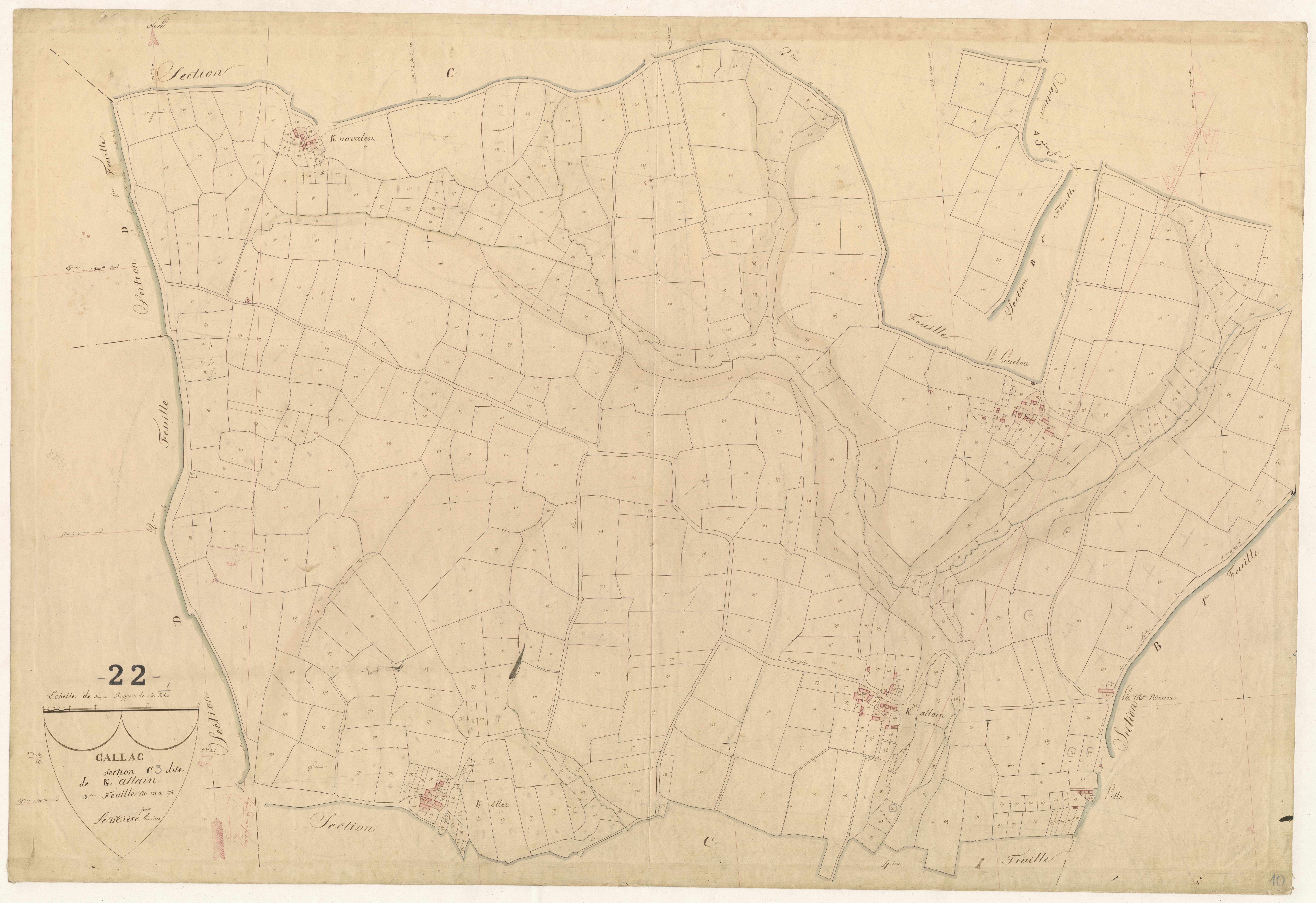 Callac - Section C, 3e feuille
