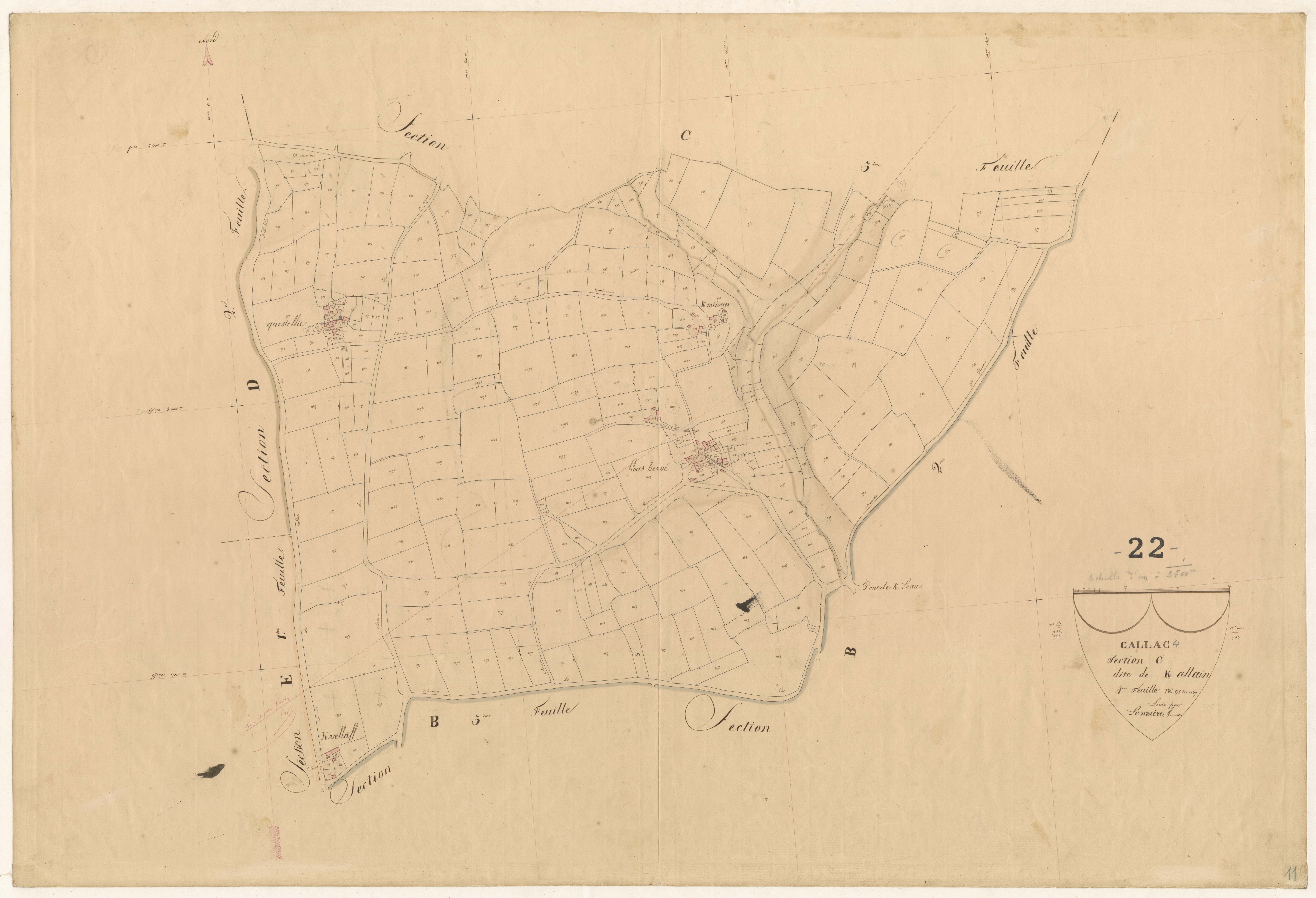 Callac - Section C, 4e feuille