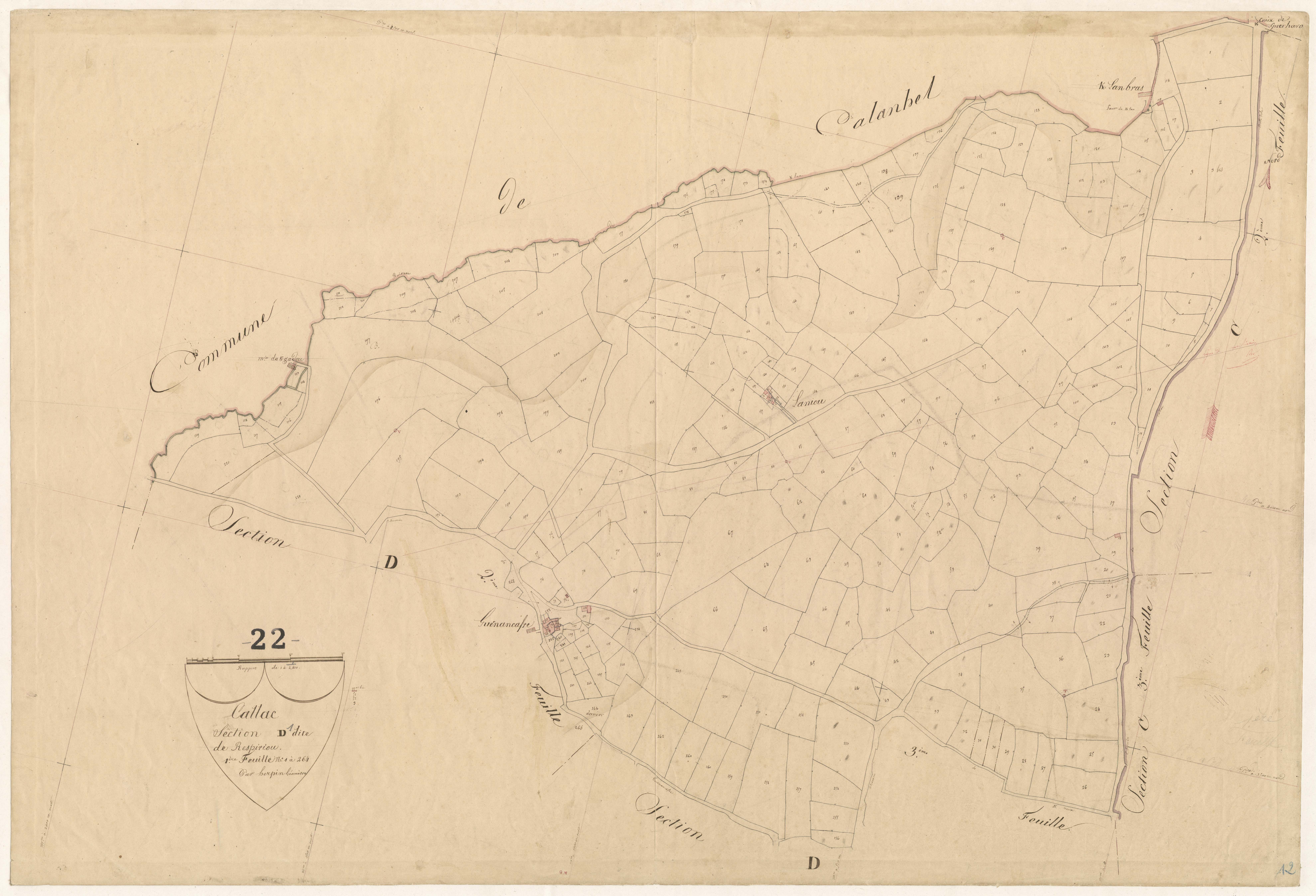 Callac - Section D, 1re feuille