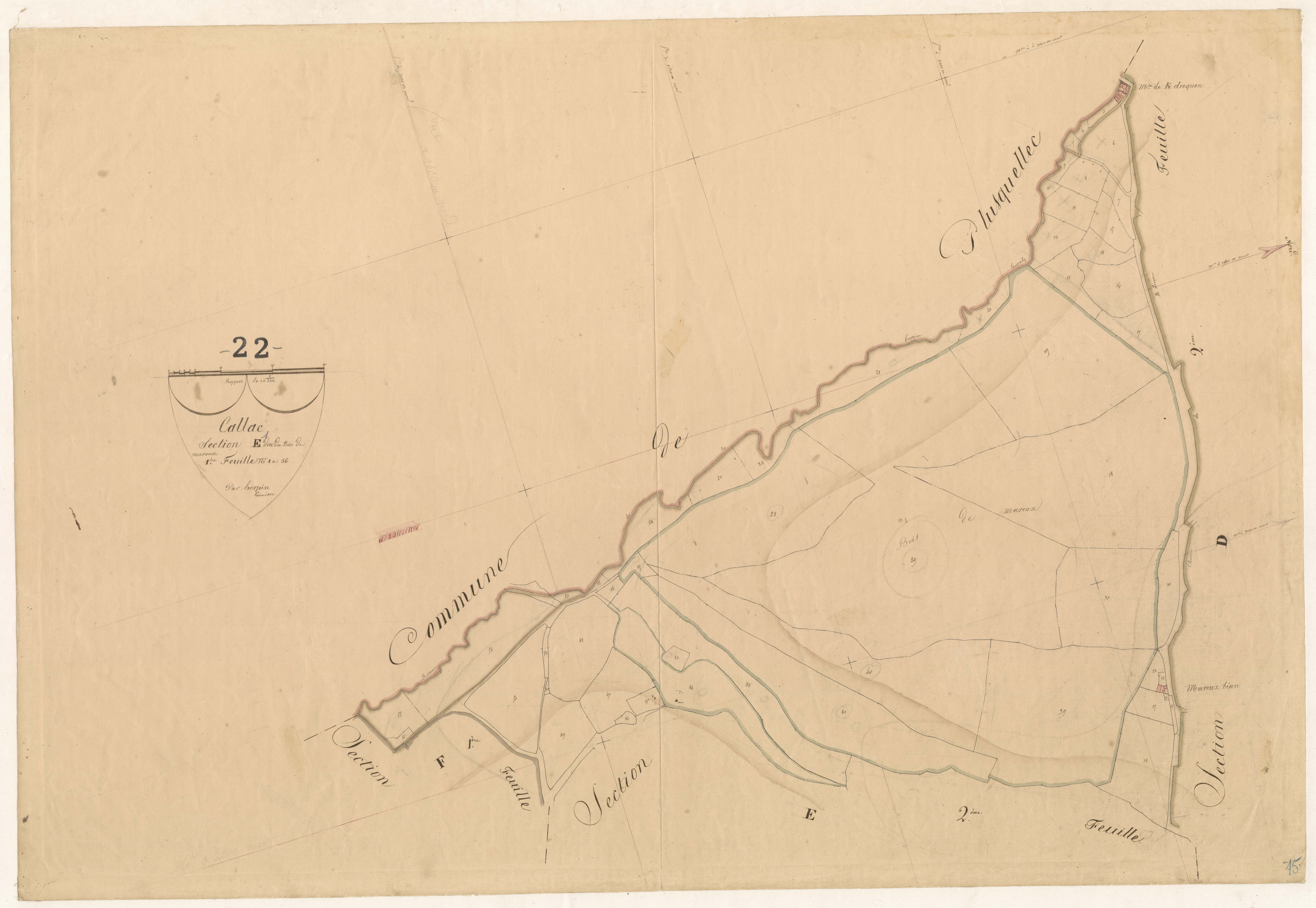 Callac - Section E, 1re feuille
