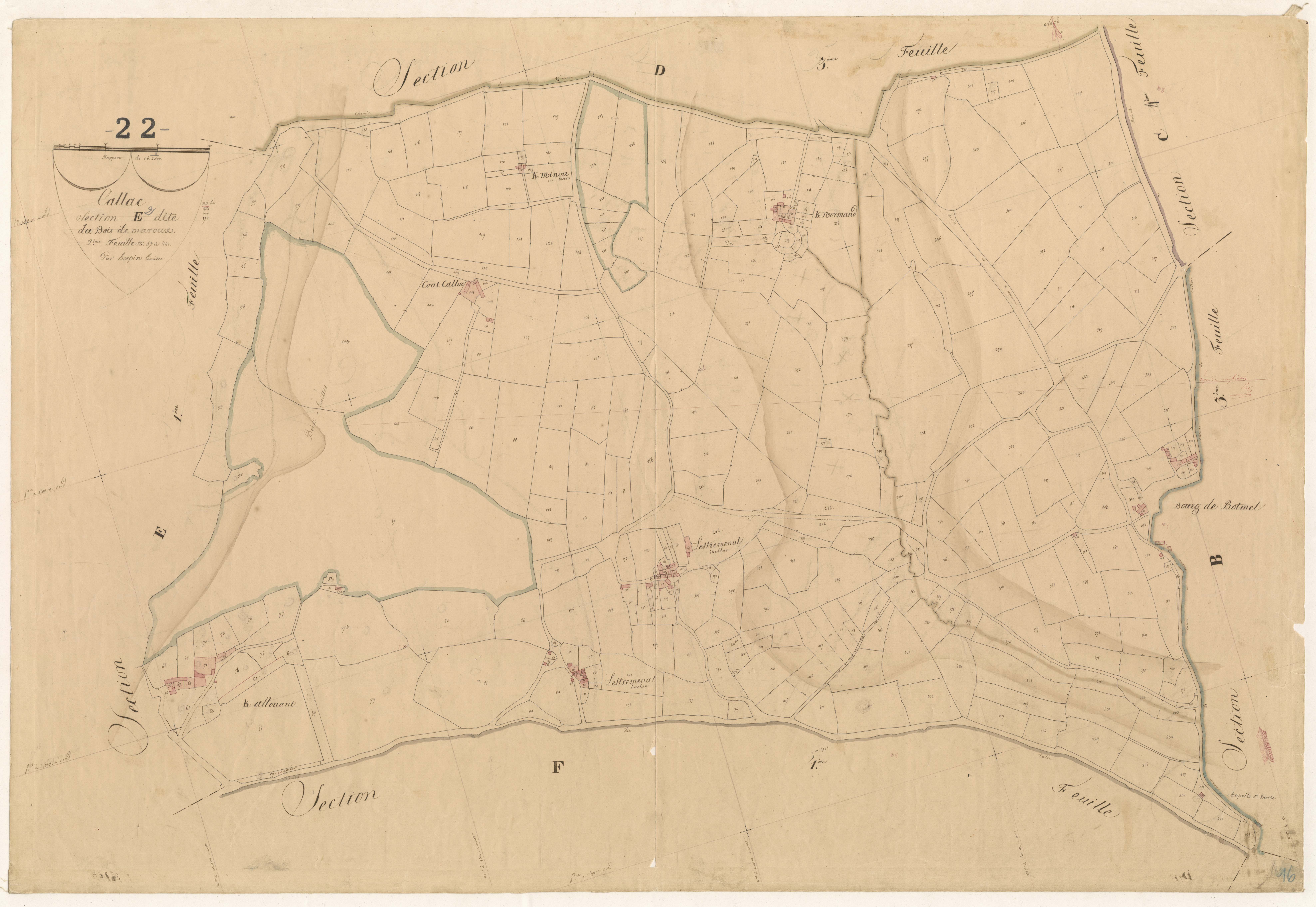 Callac - Section E, 2e feuille