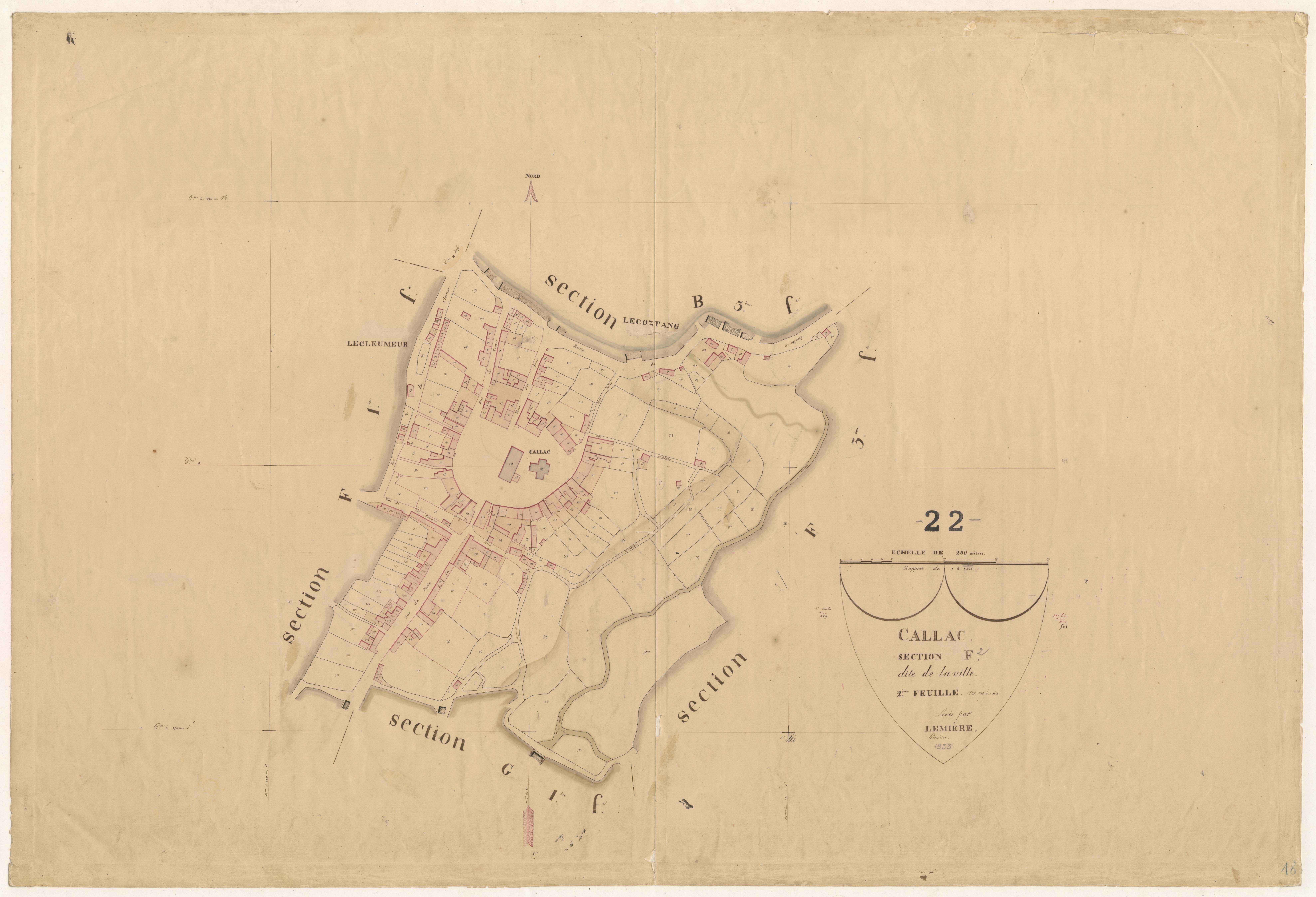 Callac - Section F, 2e feuille