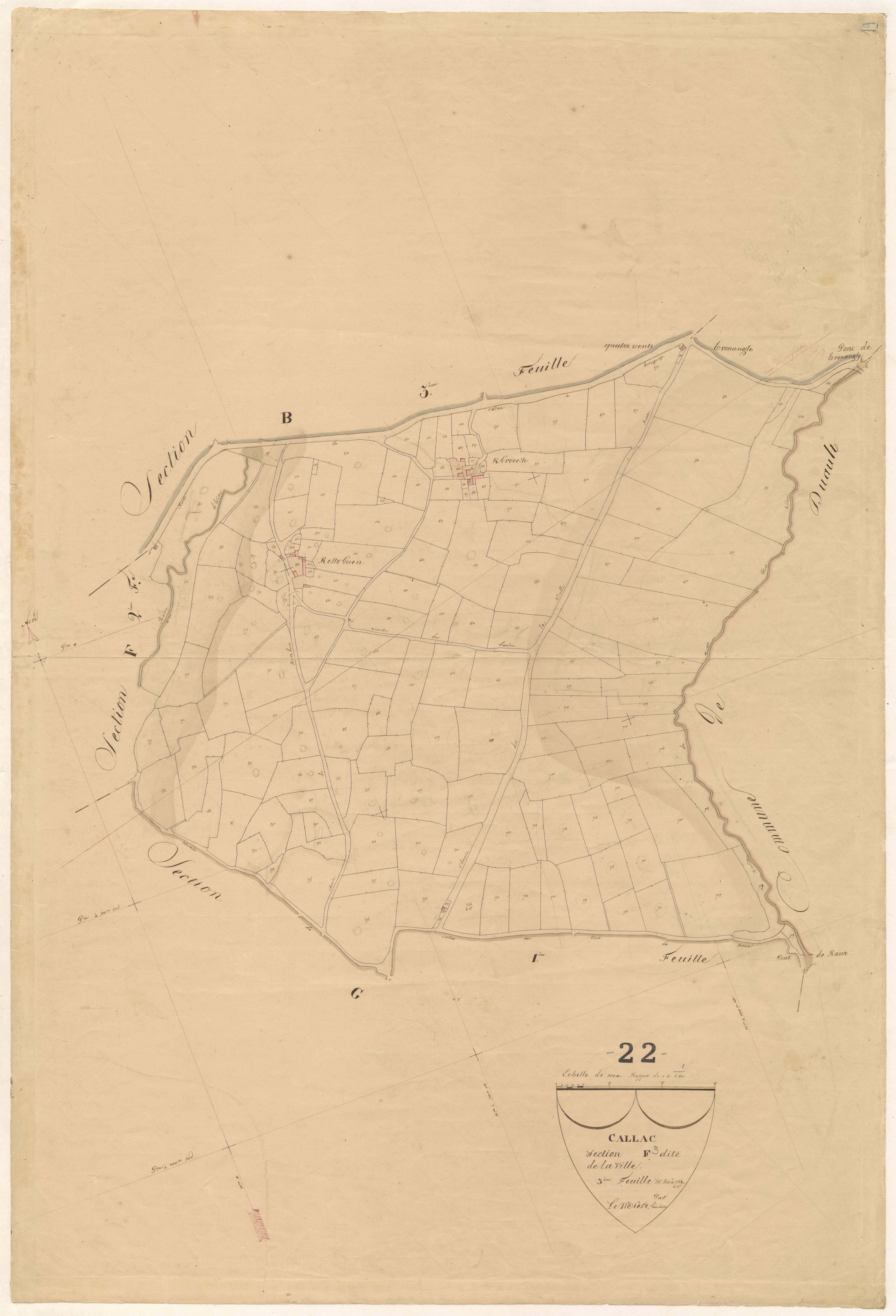Callac - Section F, 3e feuille