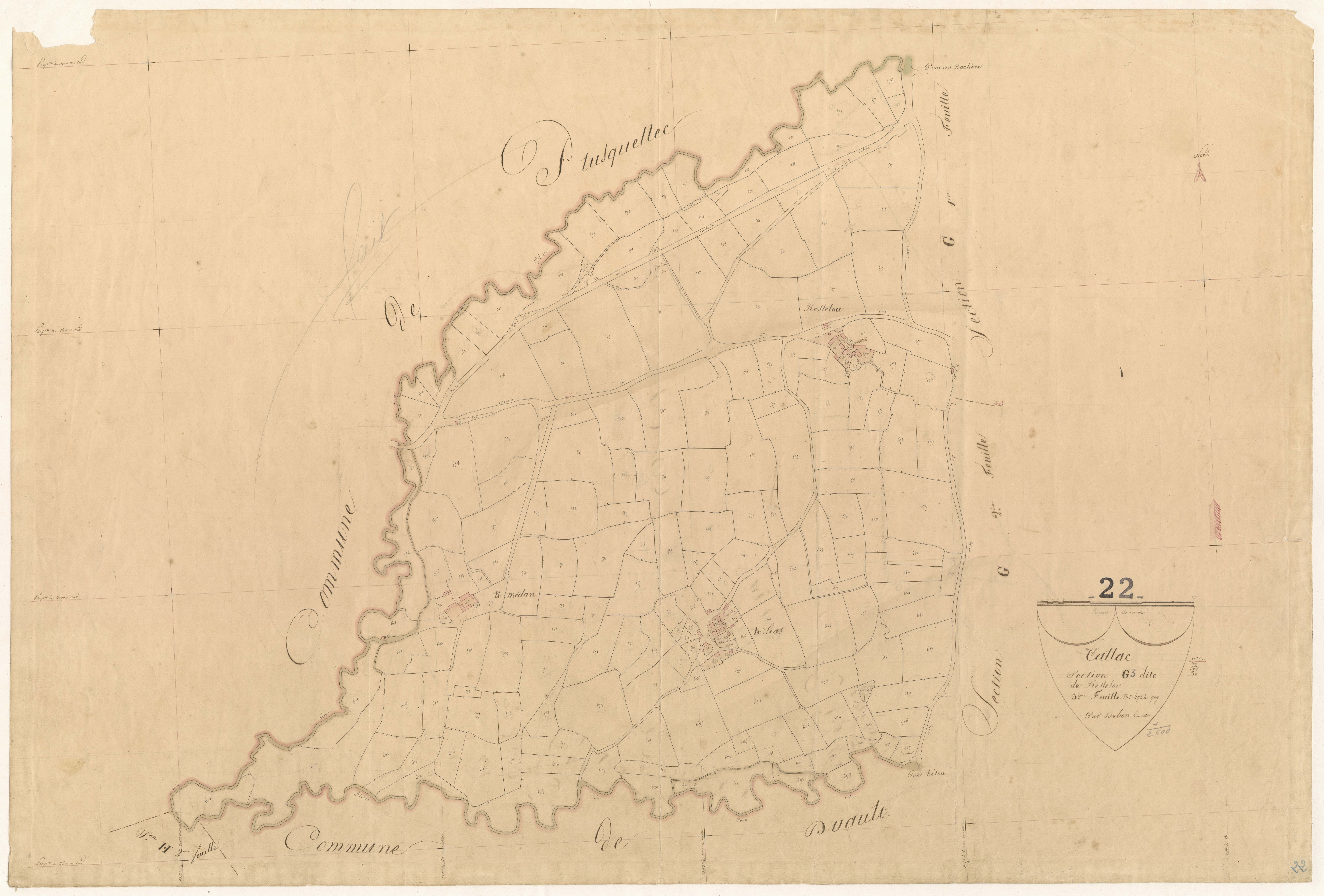 Callac - Section G, 3e feuille