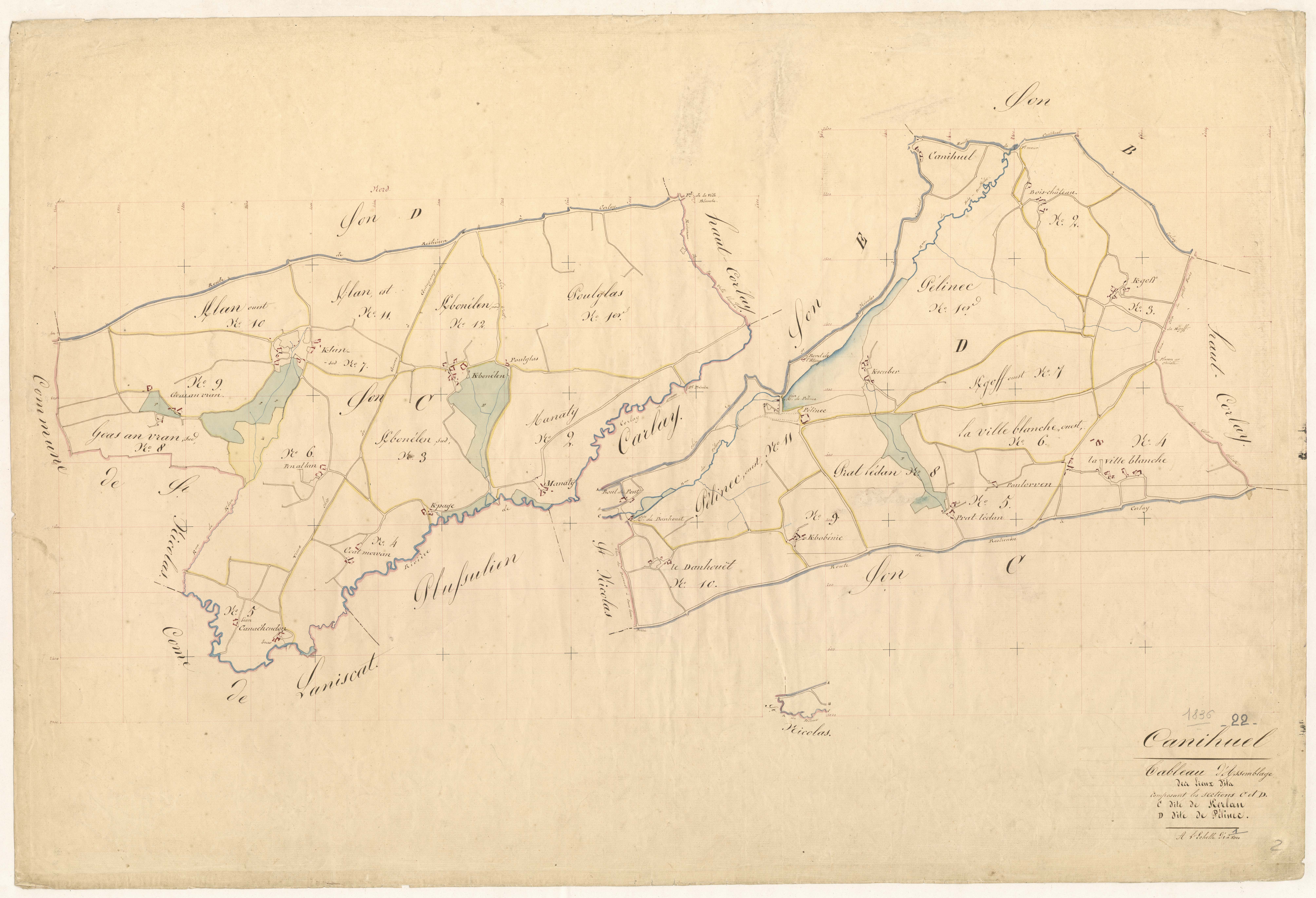 Canihuel - Section A, 1re feuille