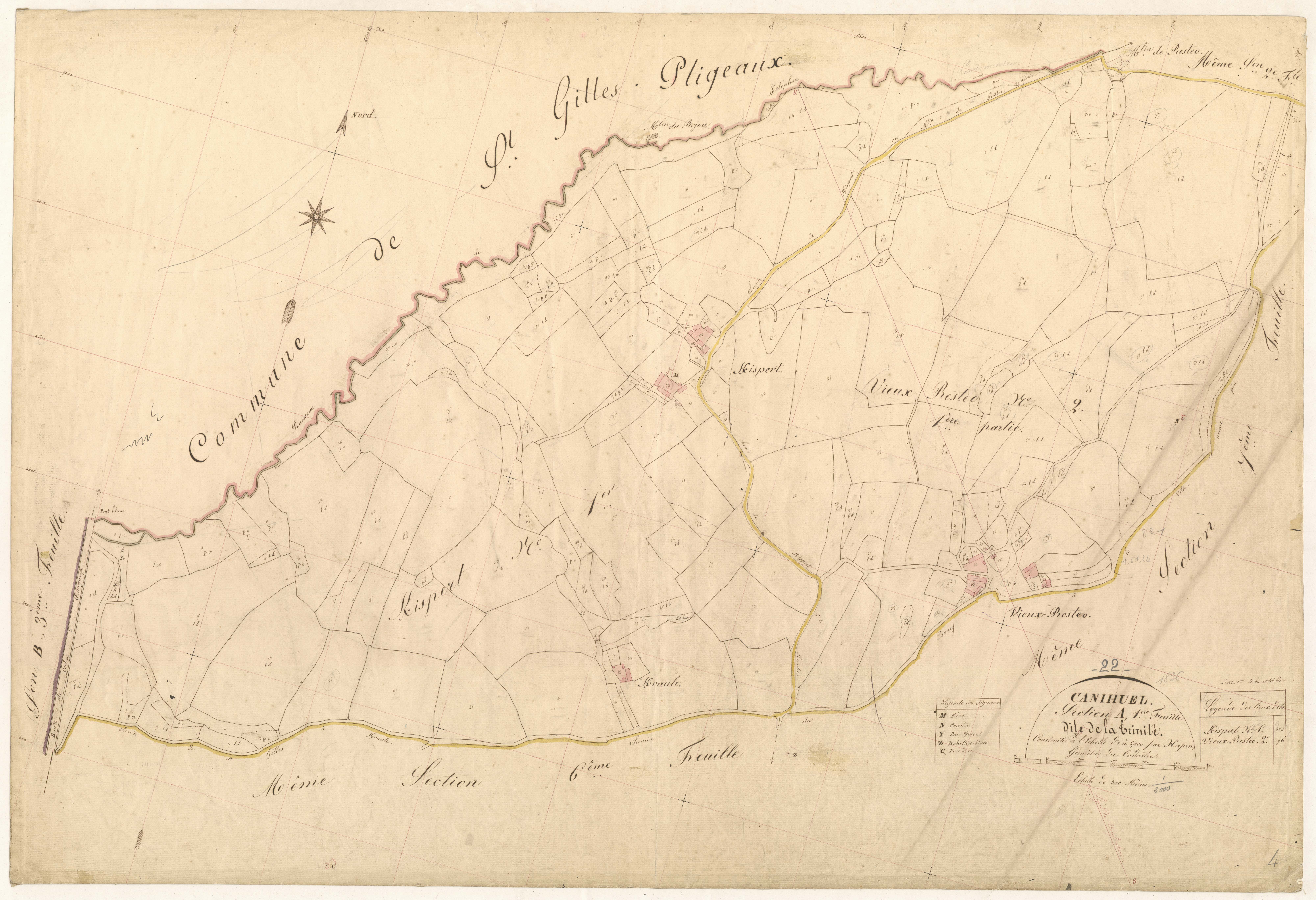 Canihuel - Section A, 3e feuille