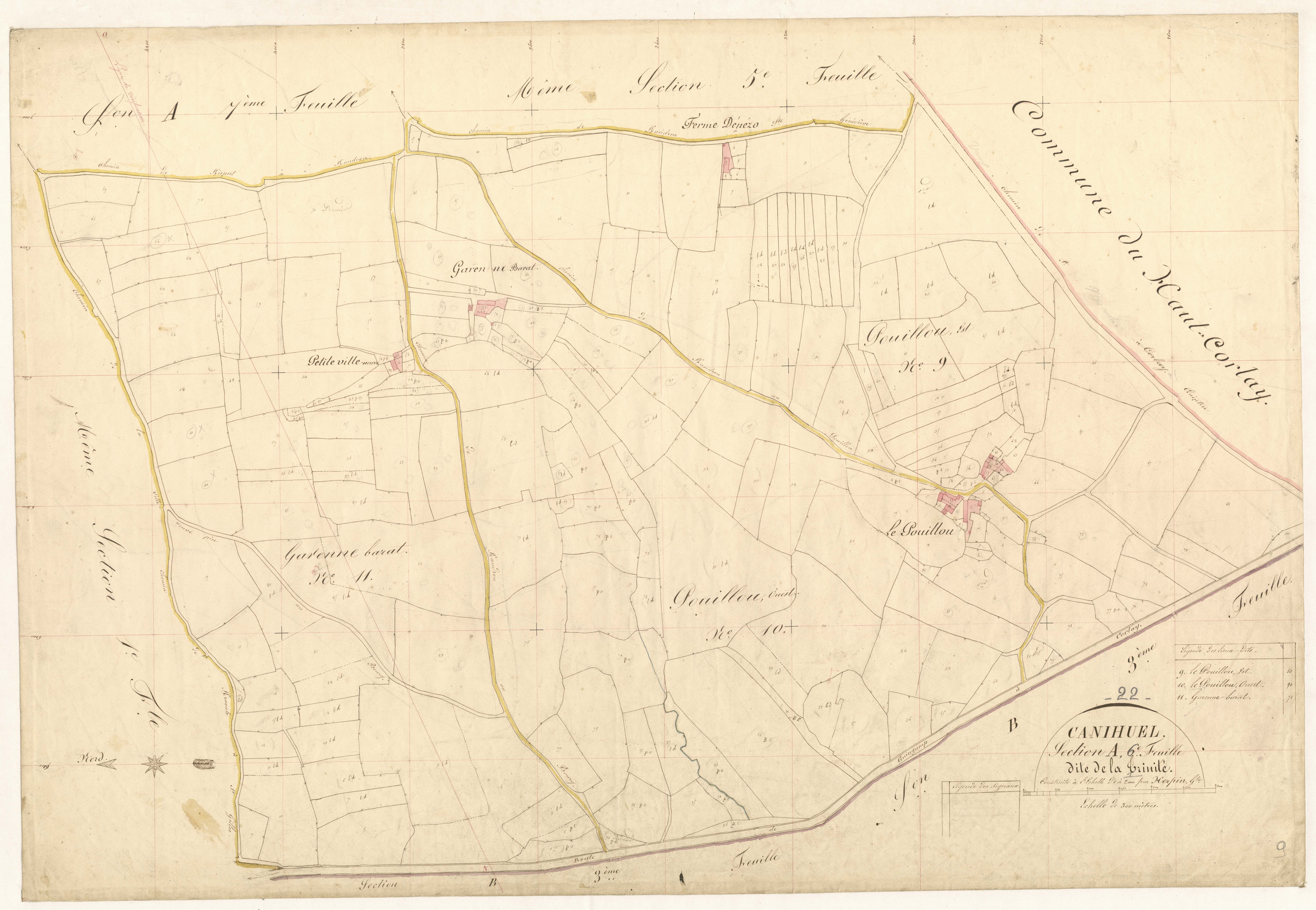 Canihuel - Section B, 1re feuille