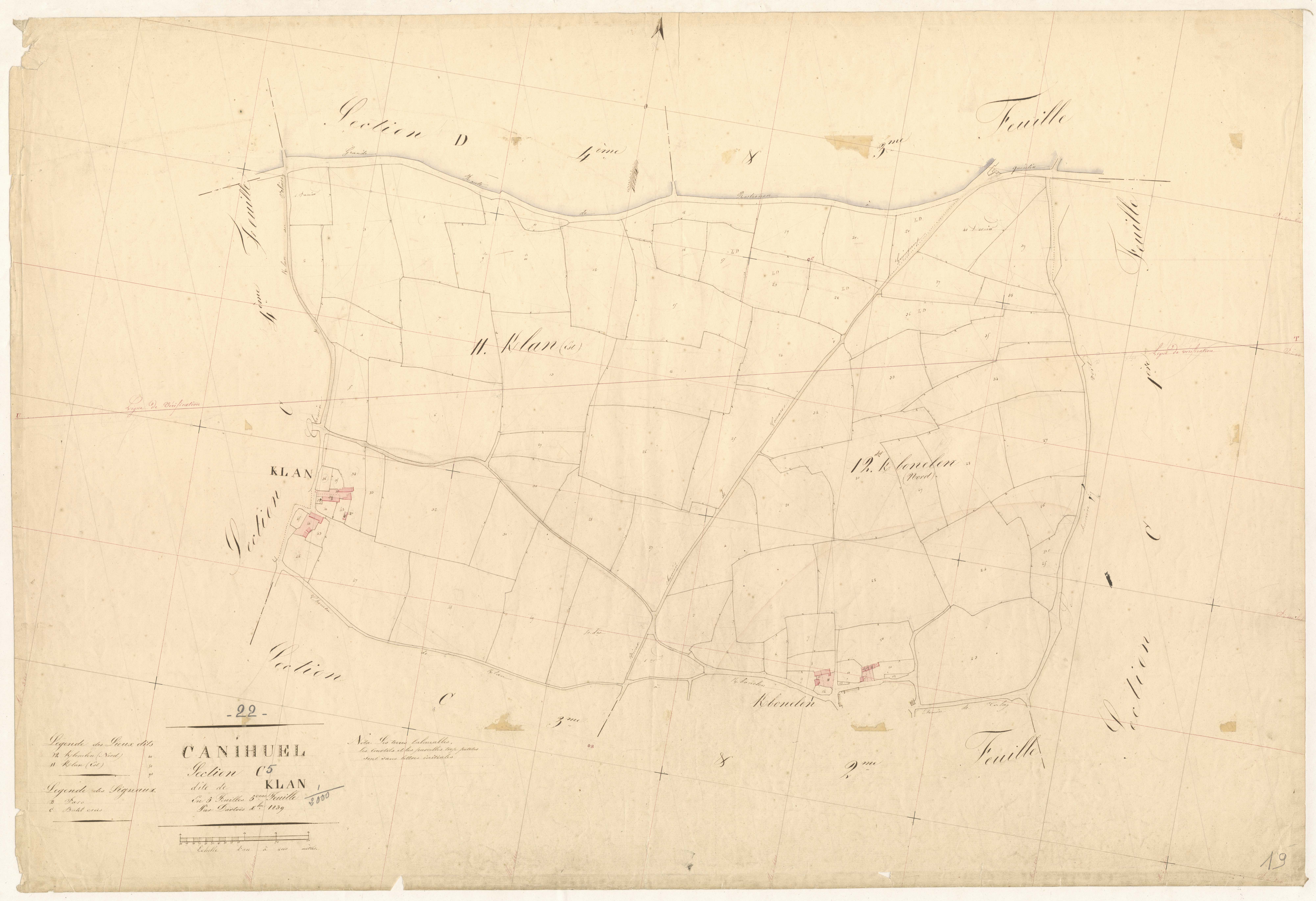Canihuel - Section D, 1re feuille