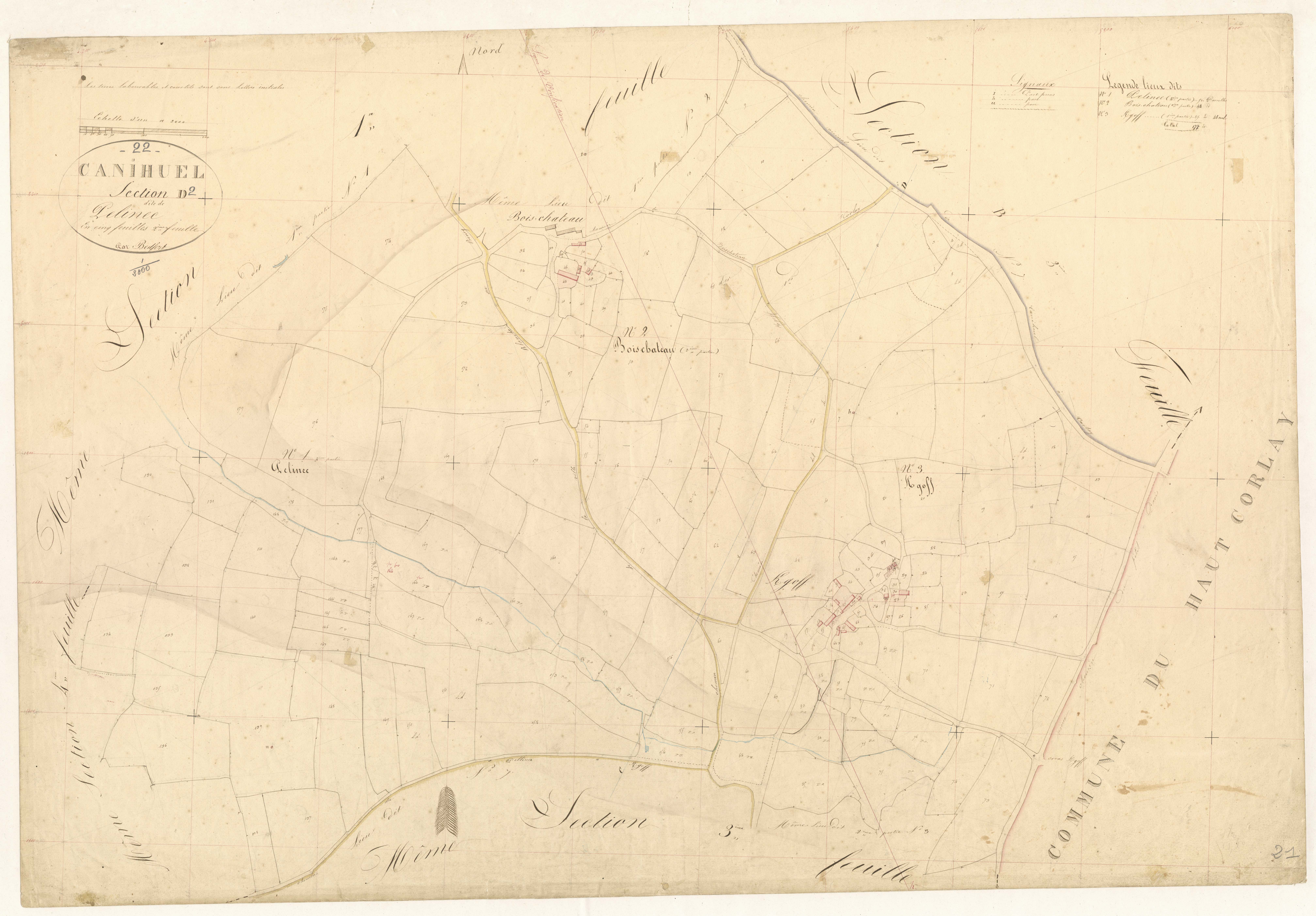 Canihuel - Section D, 3e feuille
