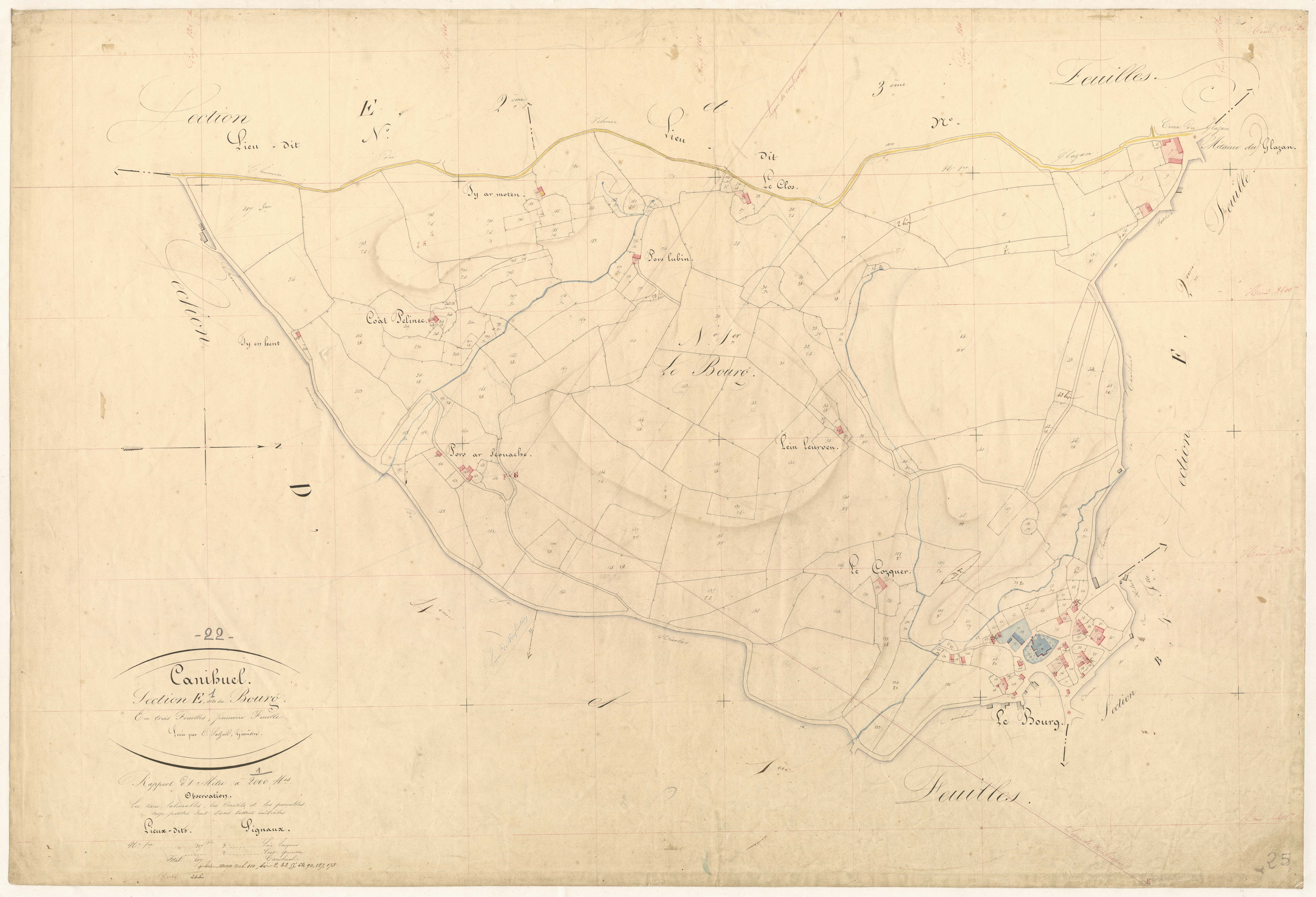 Canihuel - Section E, 1re feuille