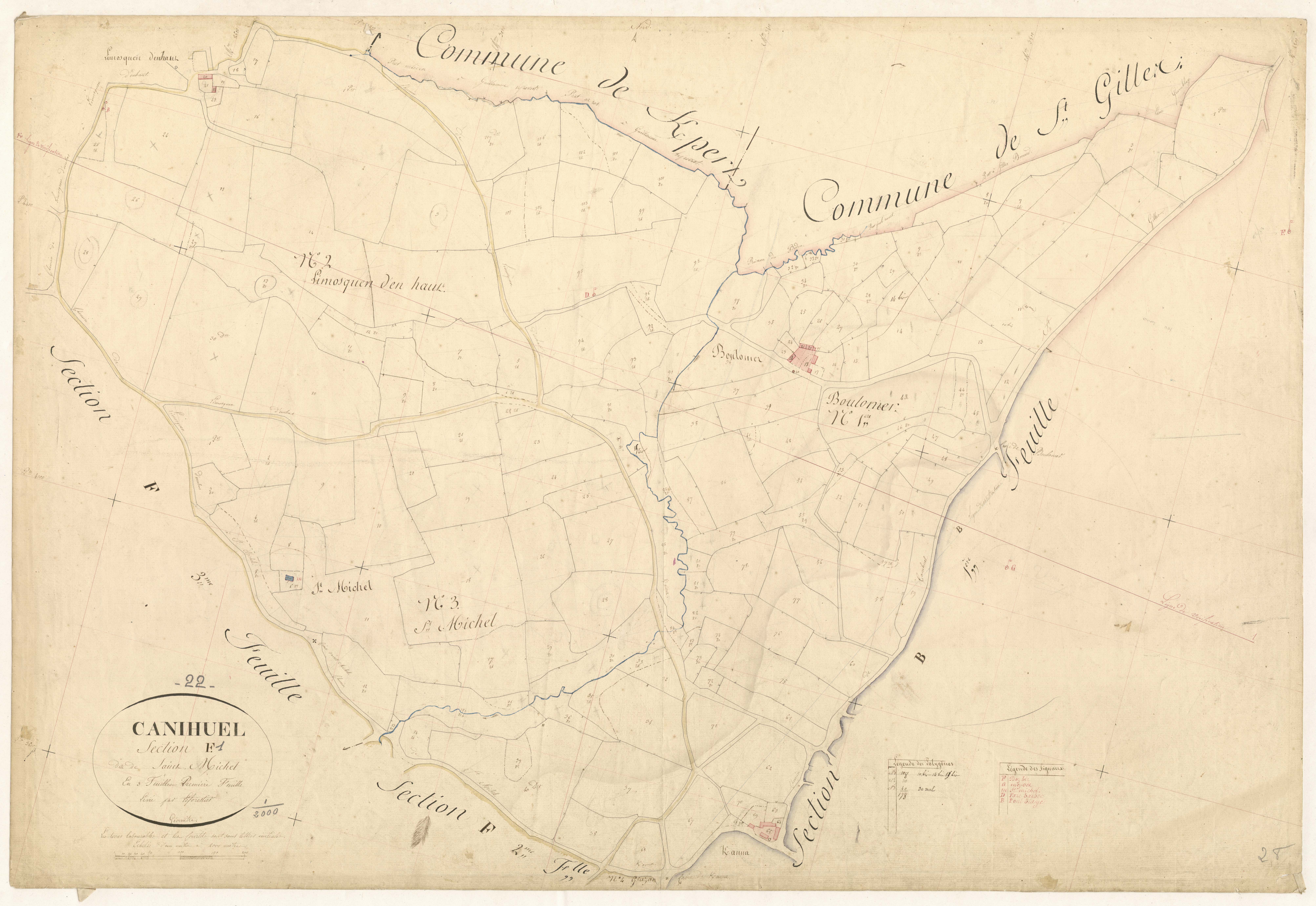 Canihuel - Section F, 1re feuille