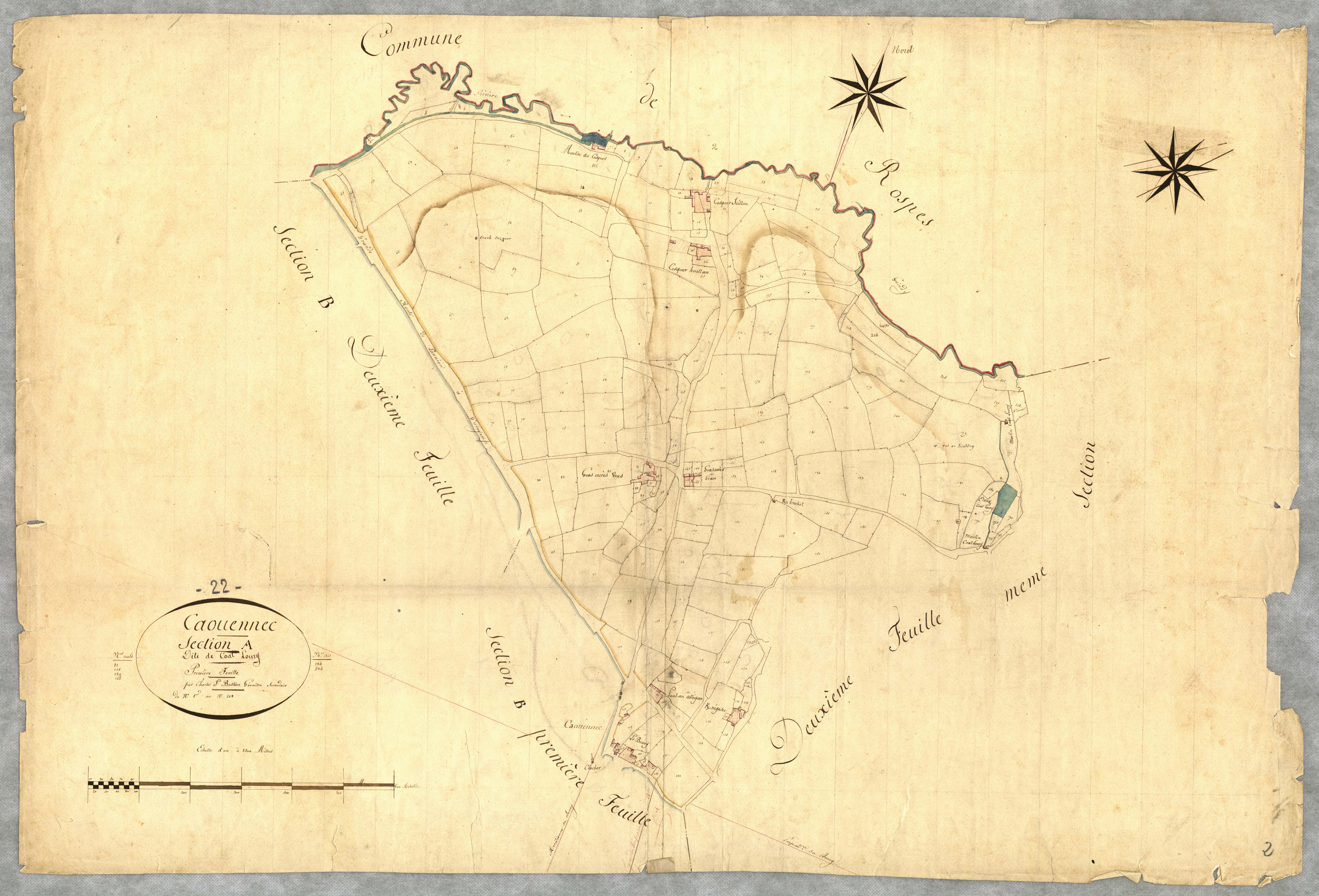 Caouënnec-Lanvézéac - Section A, 1re feuille