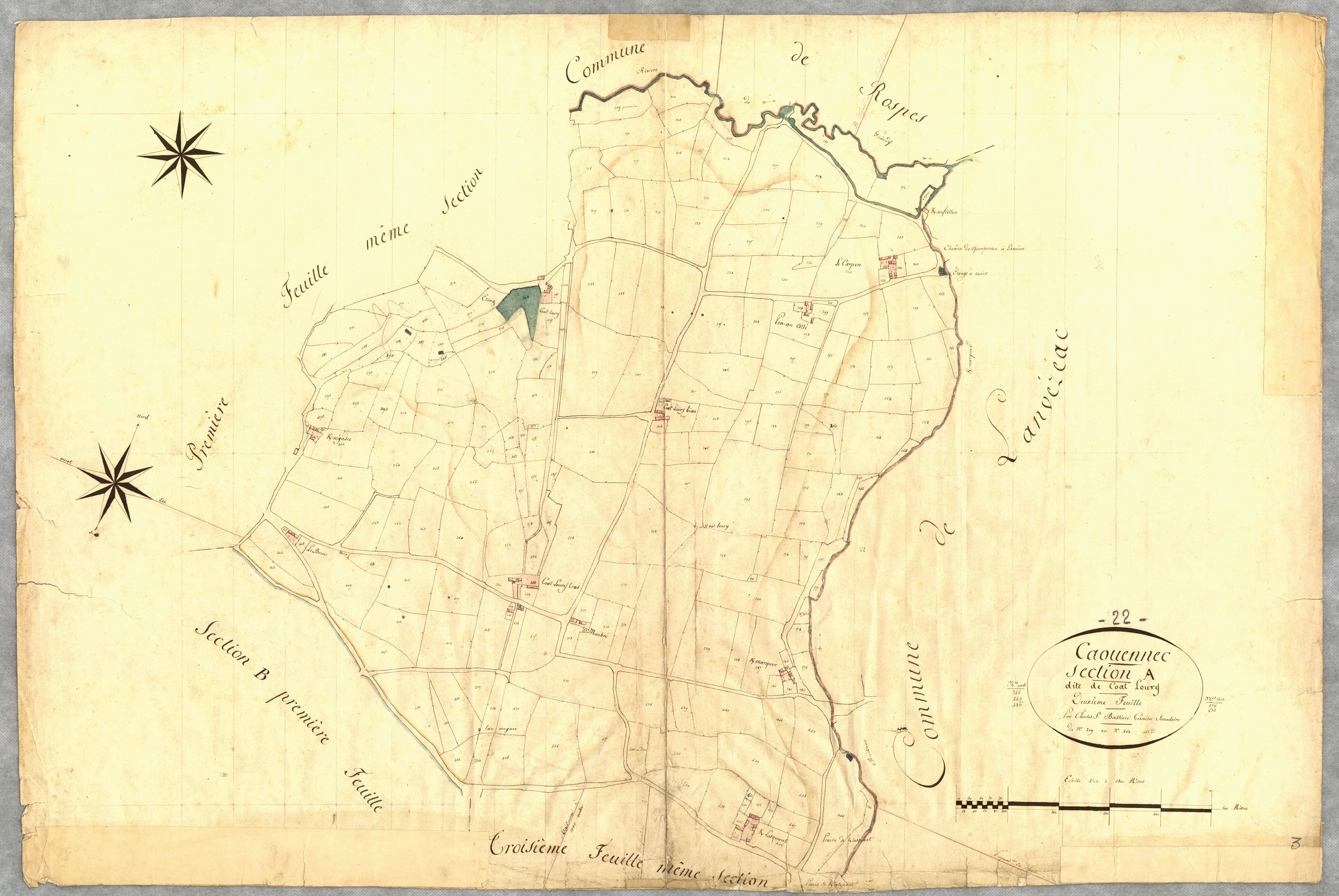 Caouënnec-Lanvézéac - Section A, 2e feuille