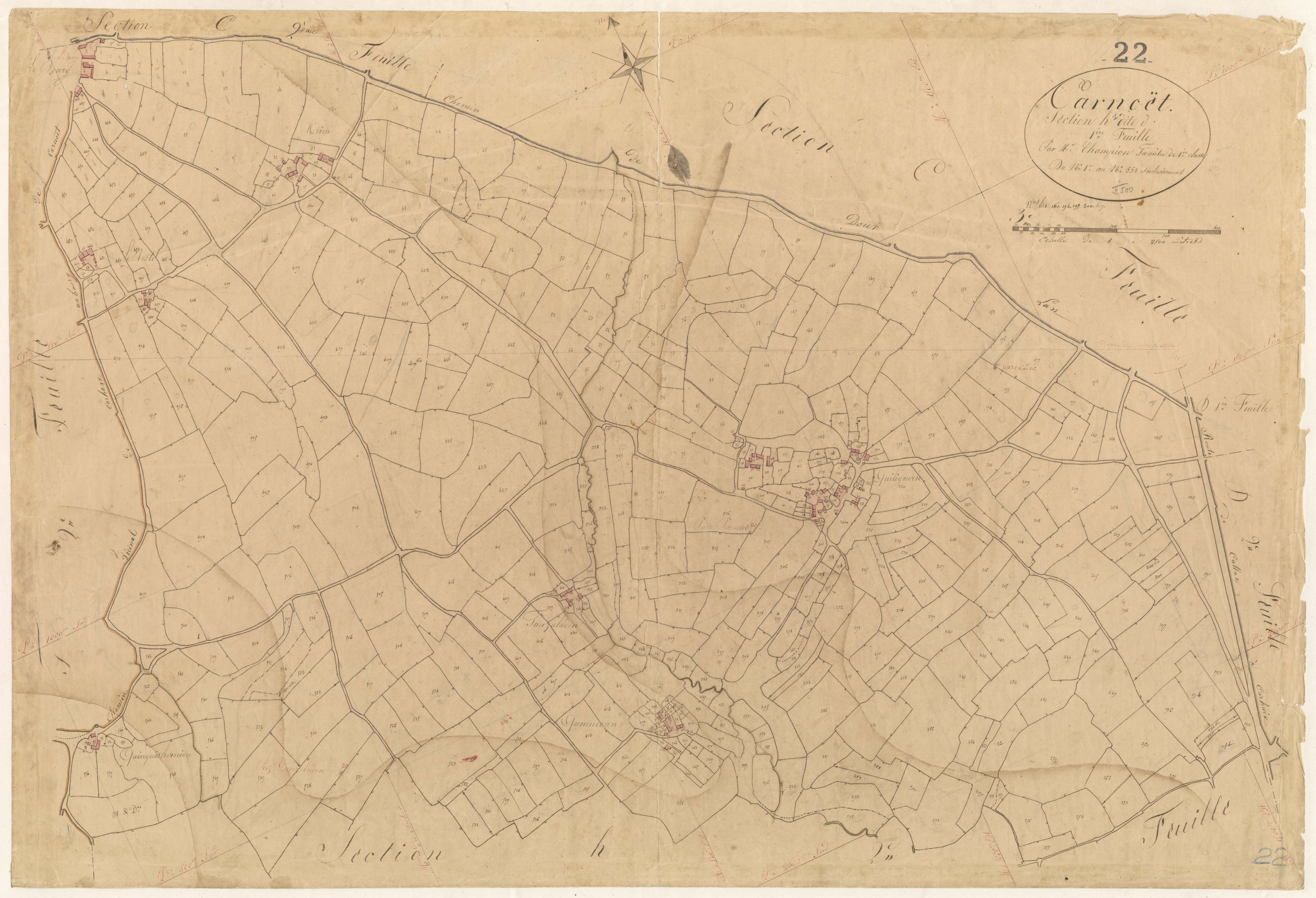 Carnoët - Section H, 1re feuille
