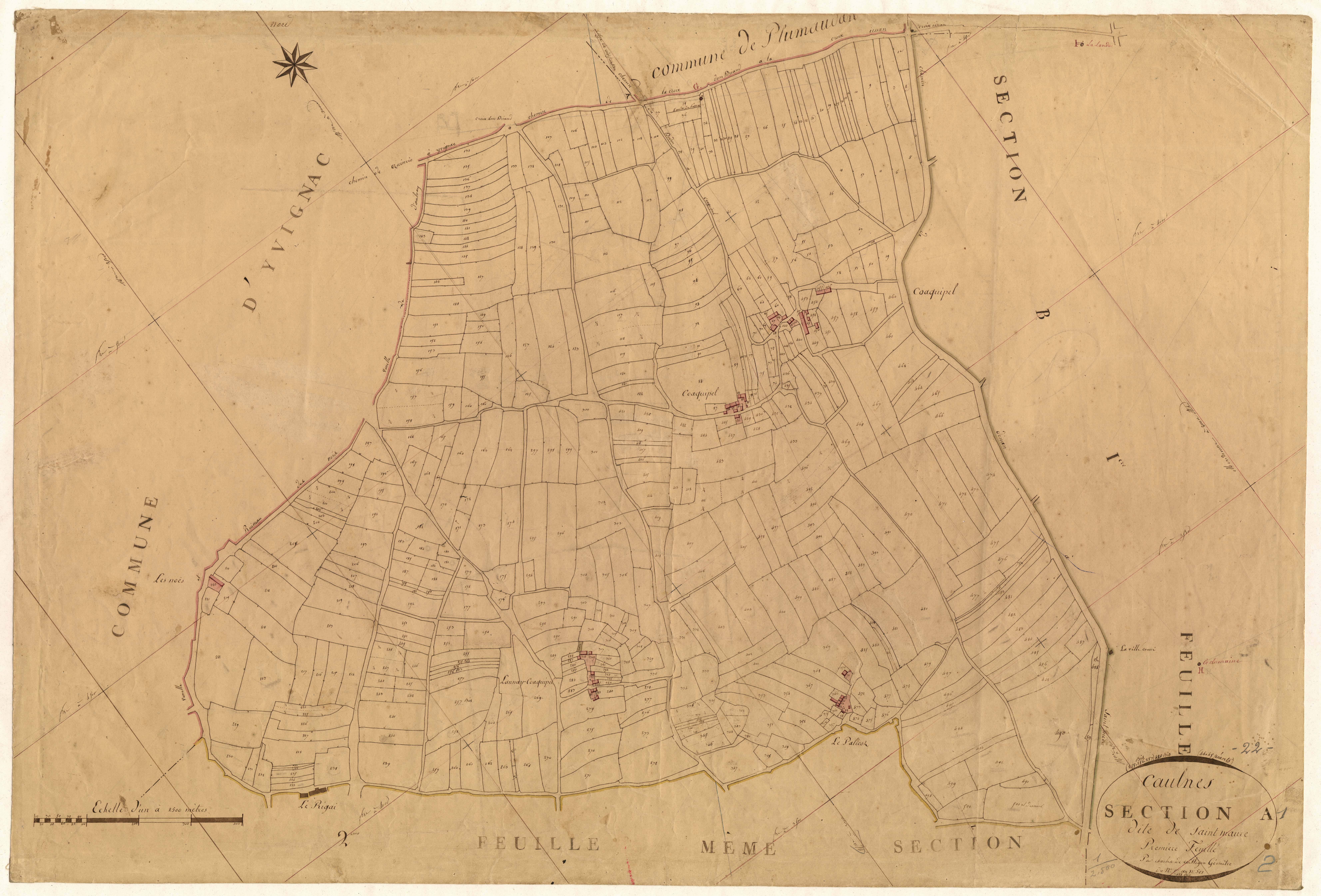 Caulnes - Section A, 1re feuille
