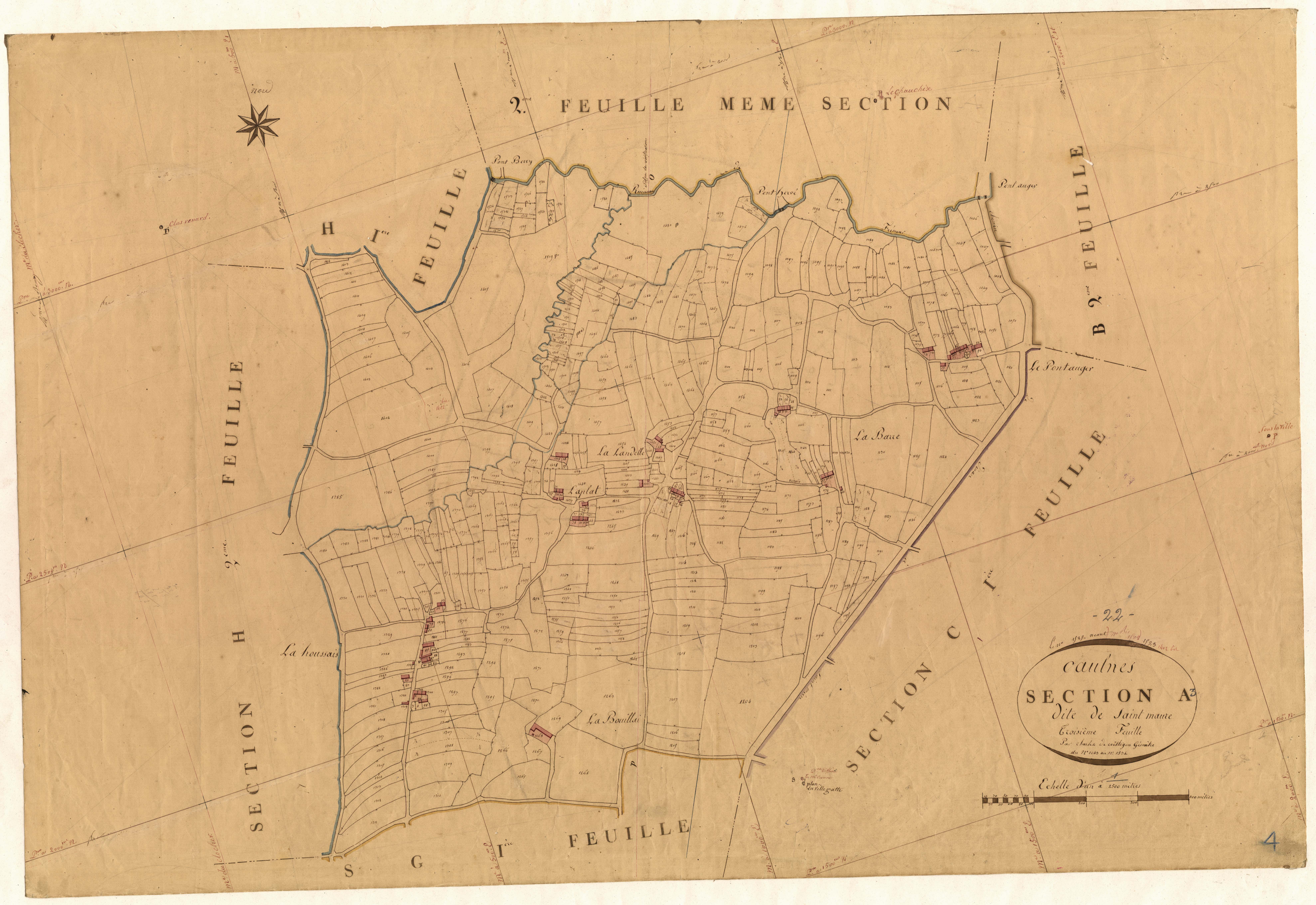 Caulnes - Section A, 3e feuille