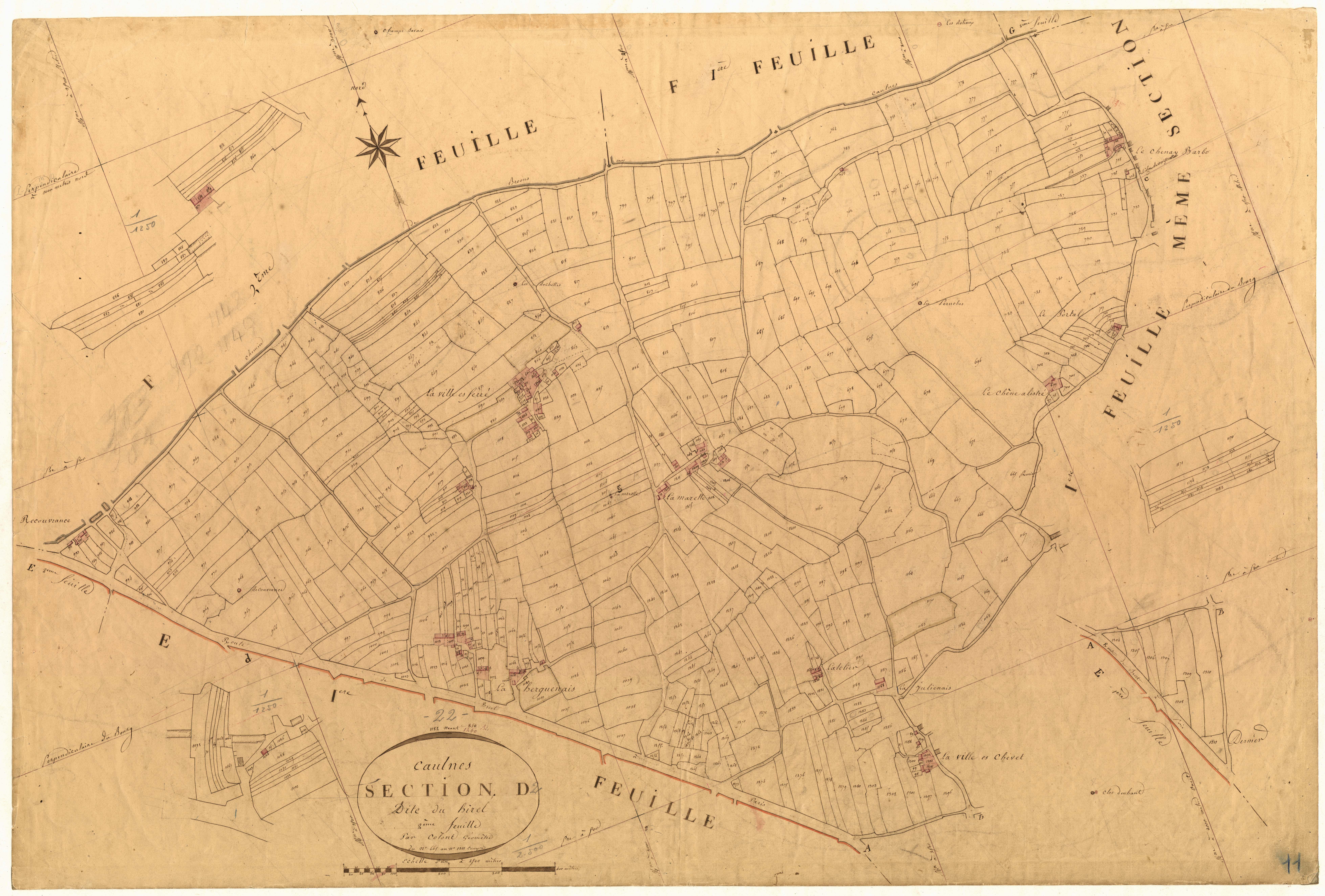 Caulnes - Section D, 2e feuille