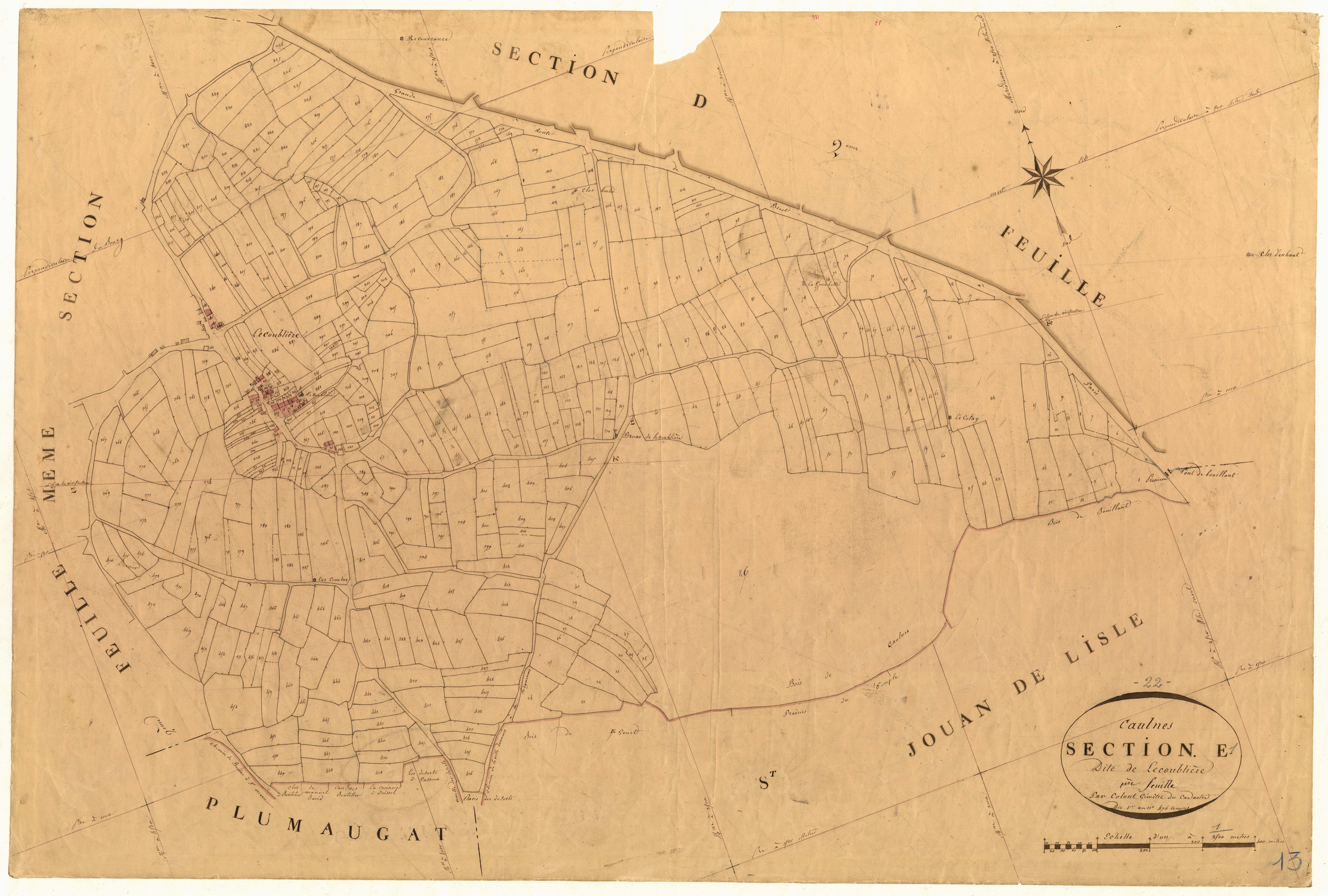 Caulnes - Section E, 1re feuille