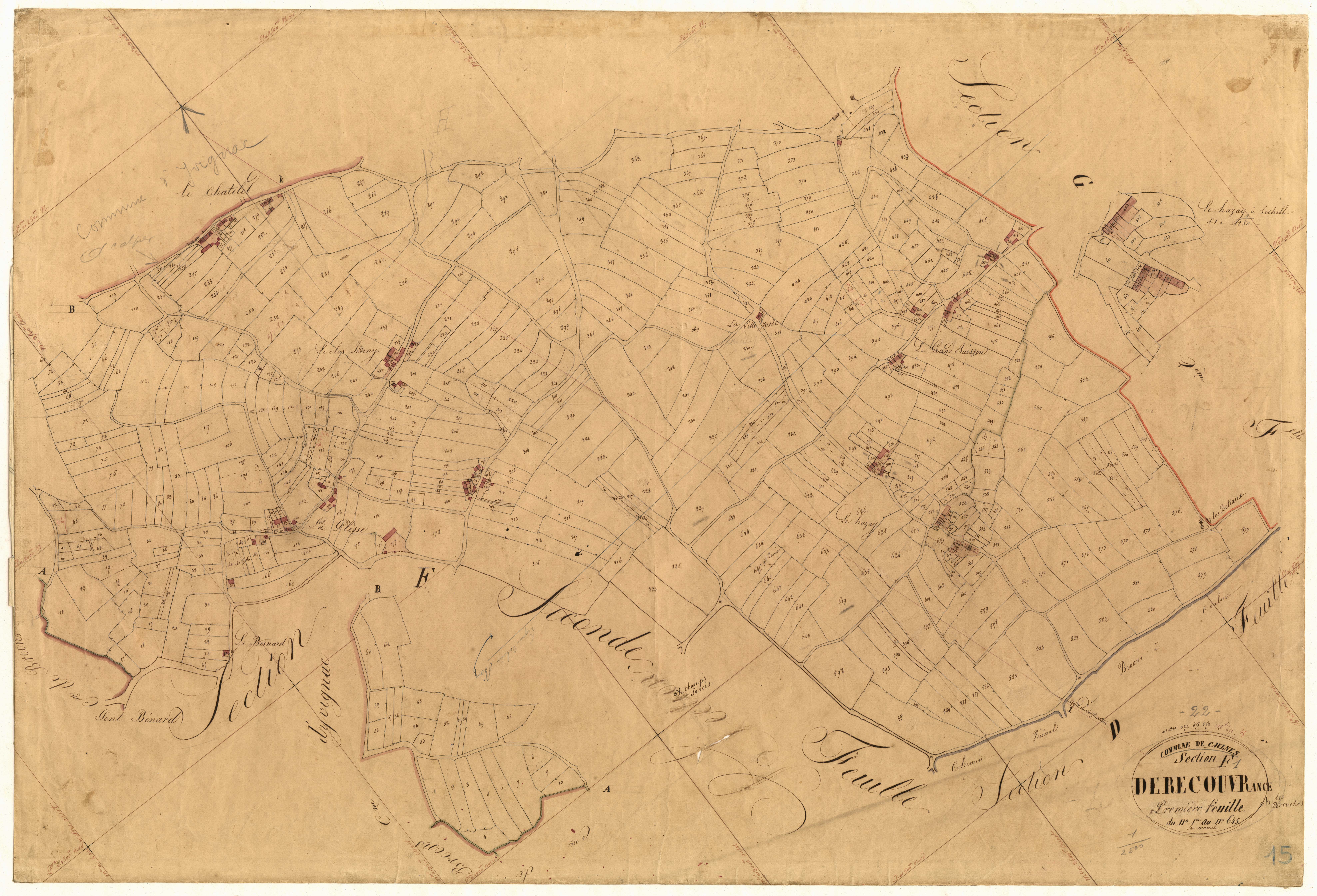 Caulnes - Section F, 1re feuille