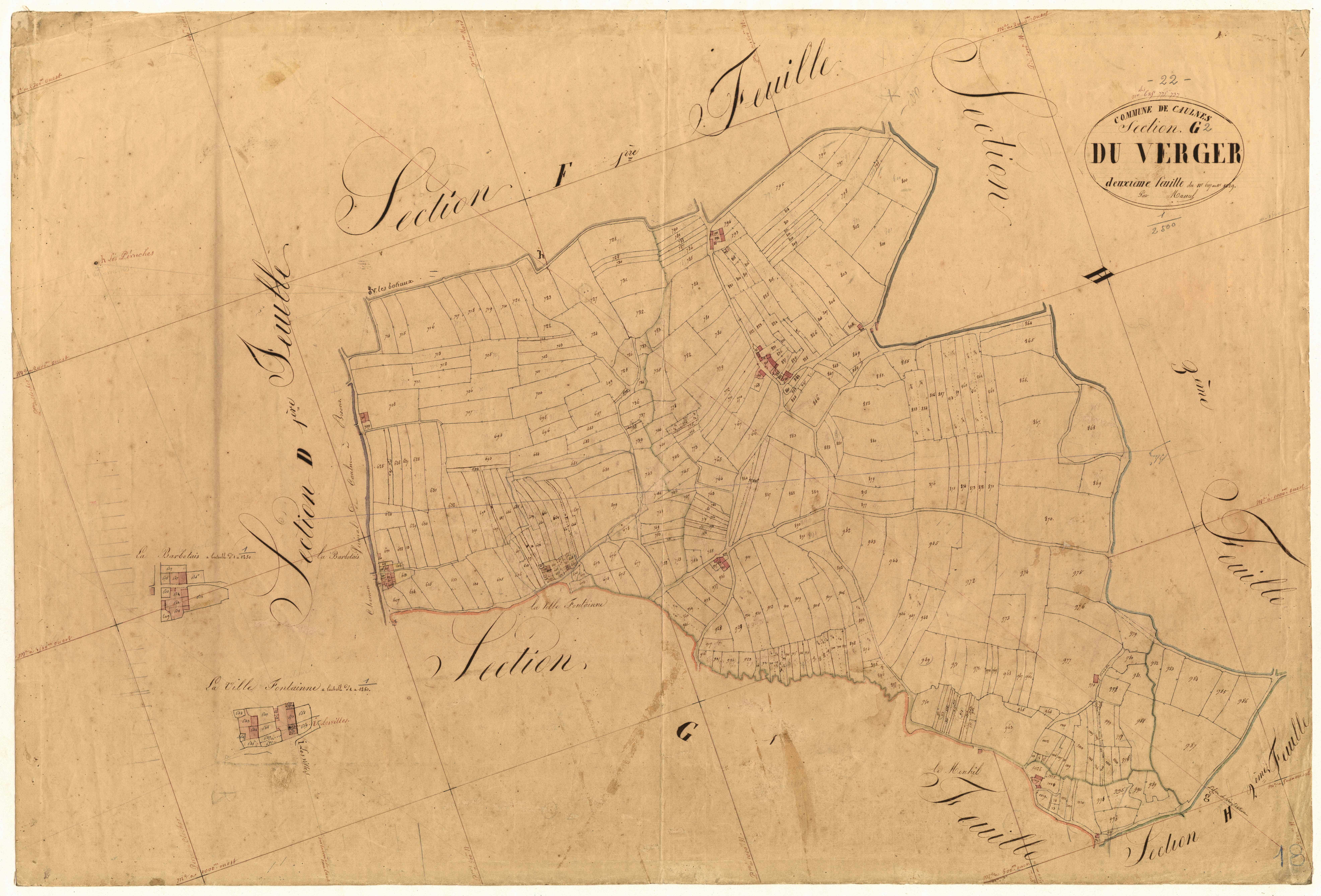 Caulnes - Section G, 2e feuille