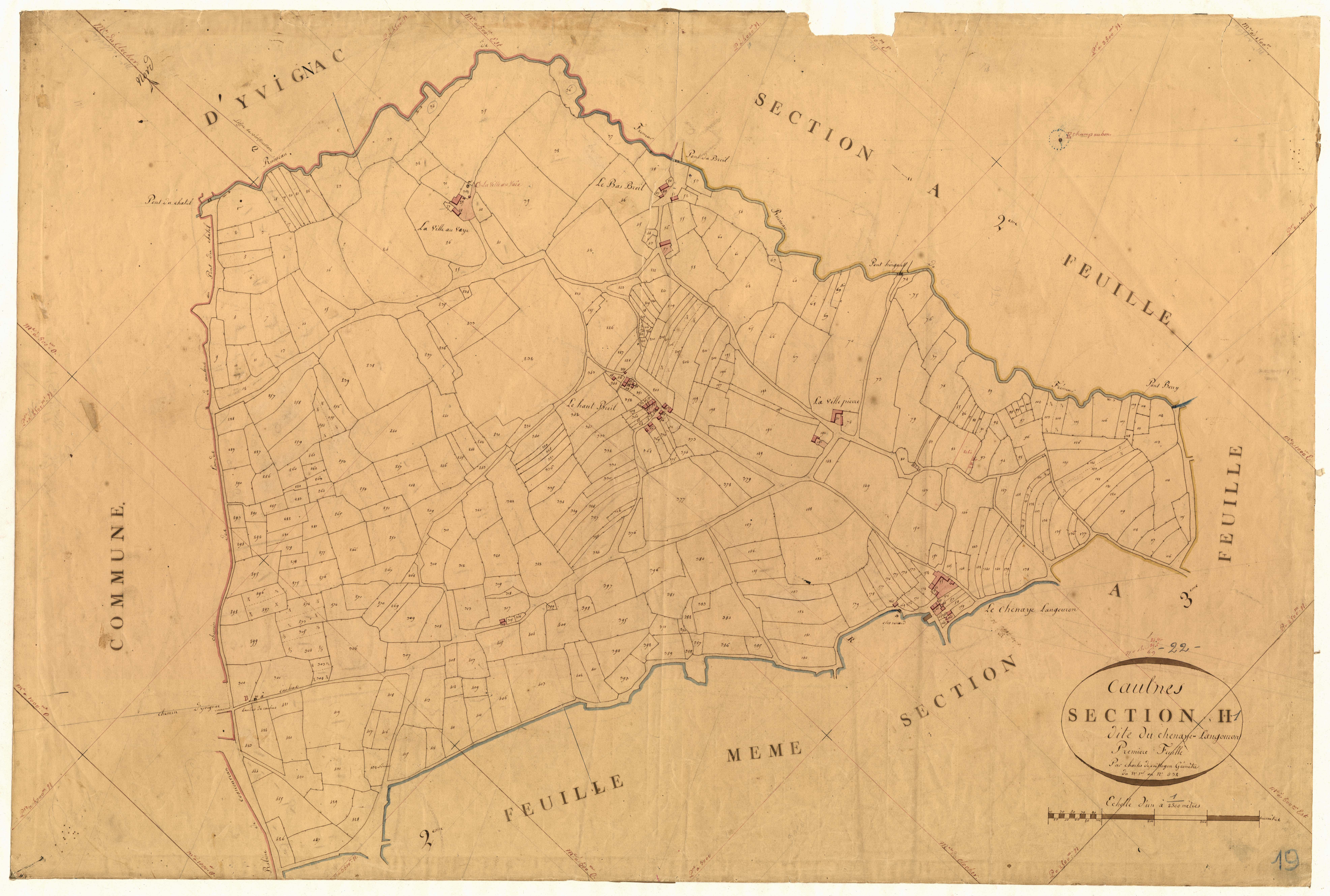 Caulnes - Section H, 1re feuille