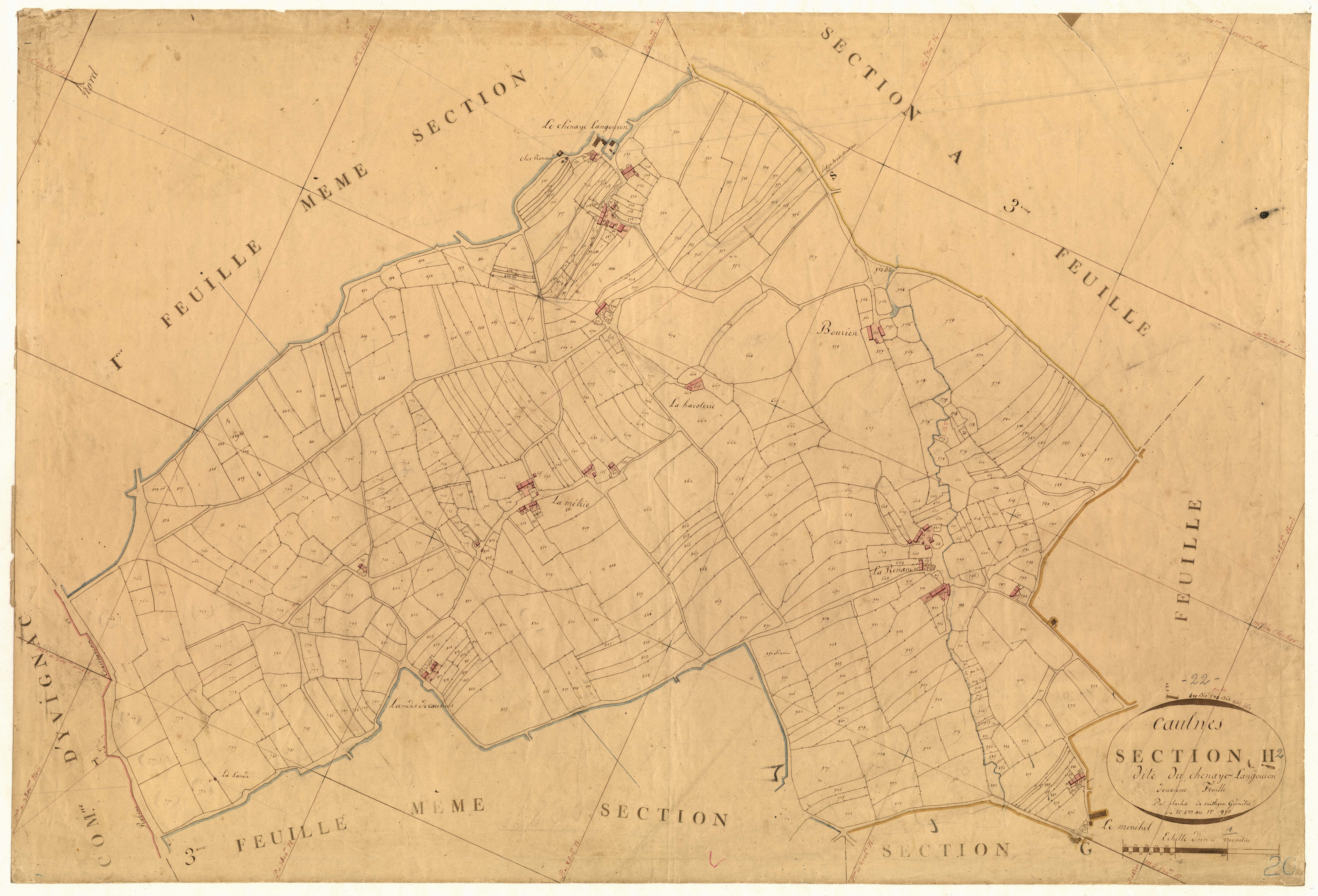 Caulnes - Section H, 2e feuille