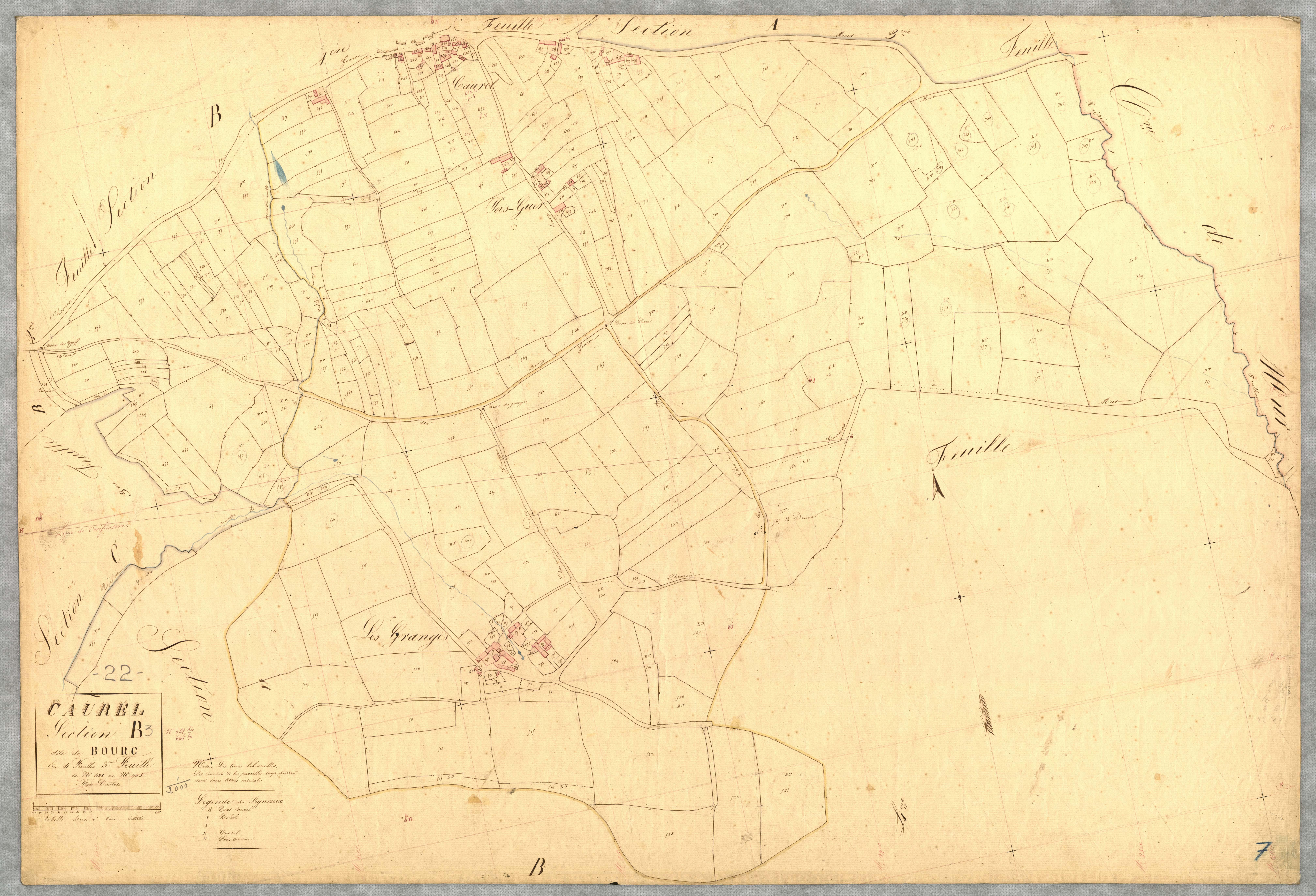 Caurel - Section B, 3e feuille