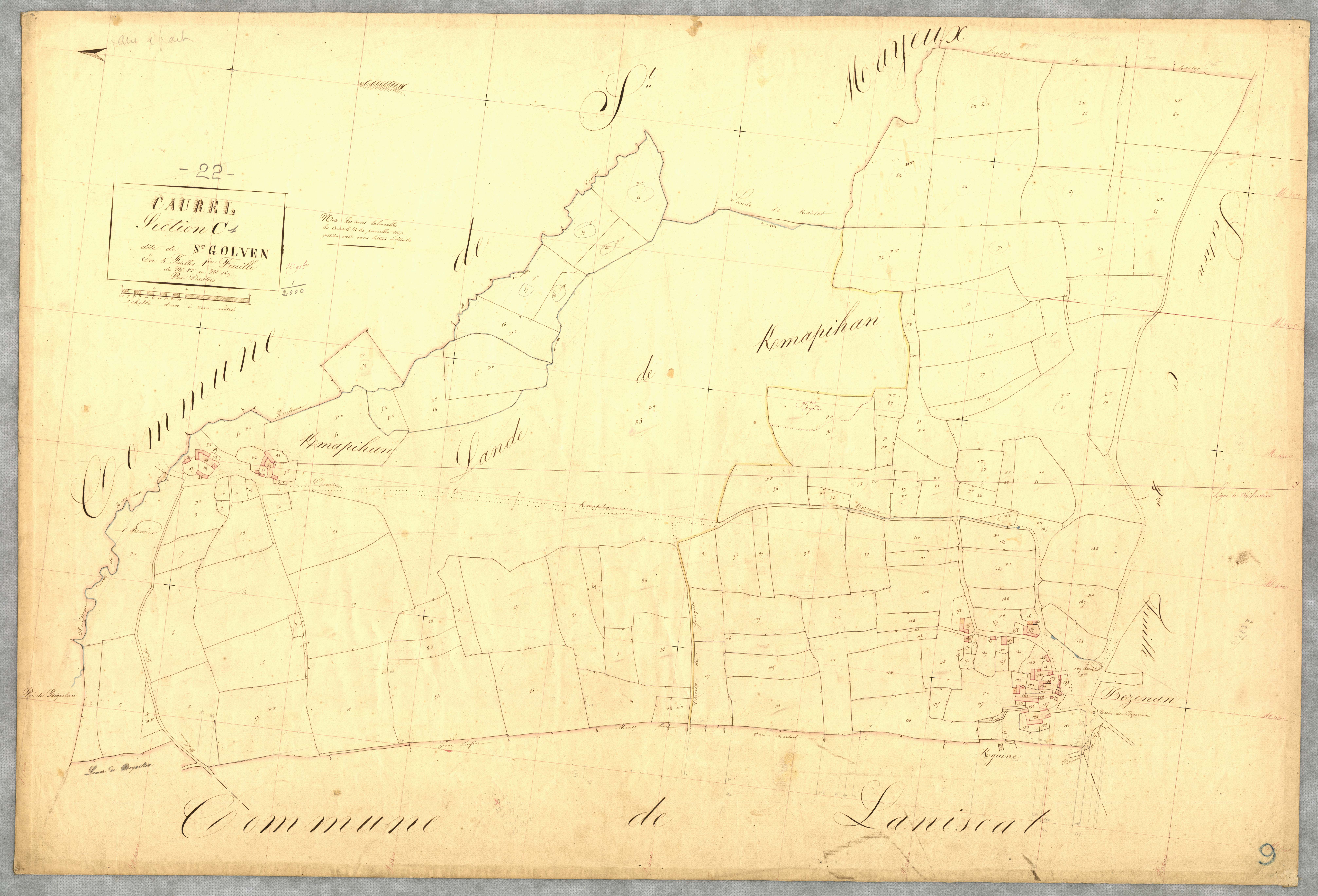 Caurel - Section C, 1re feuille