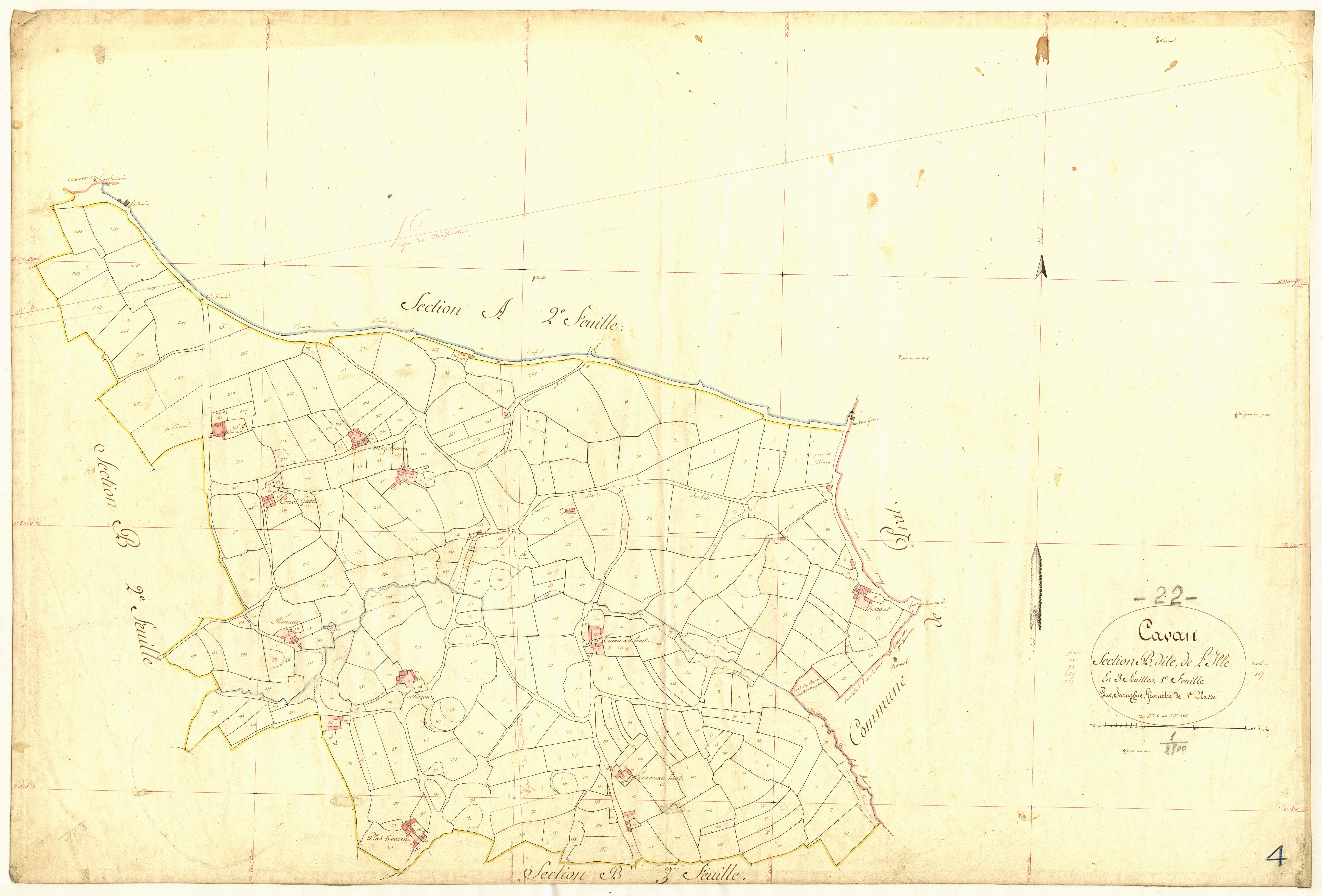 Cavan - Section B, 1re feuille