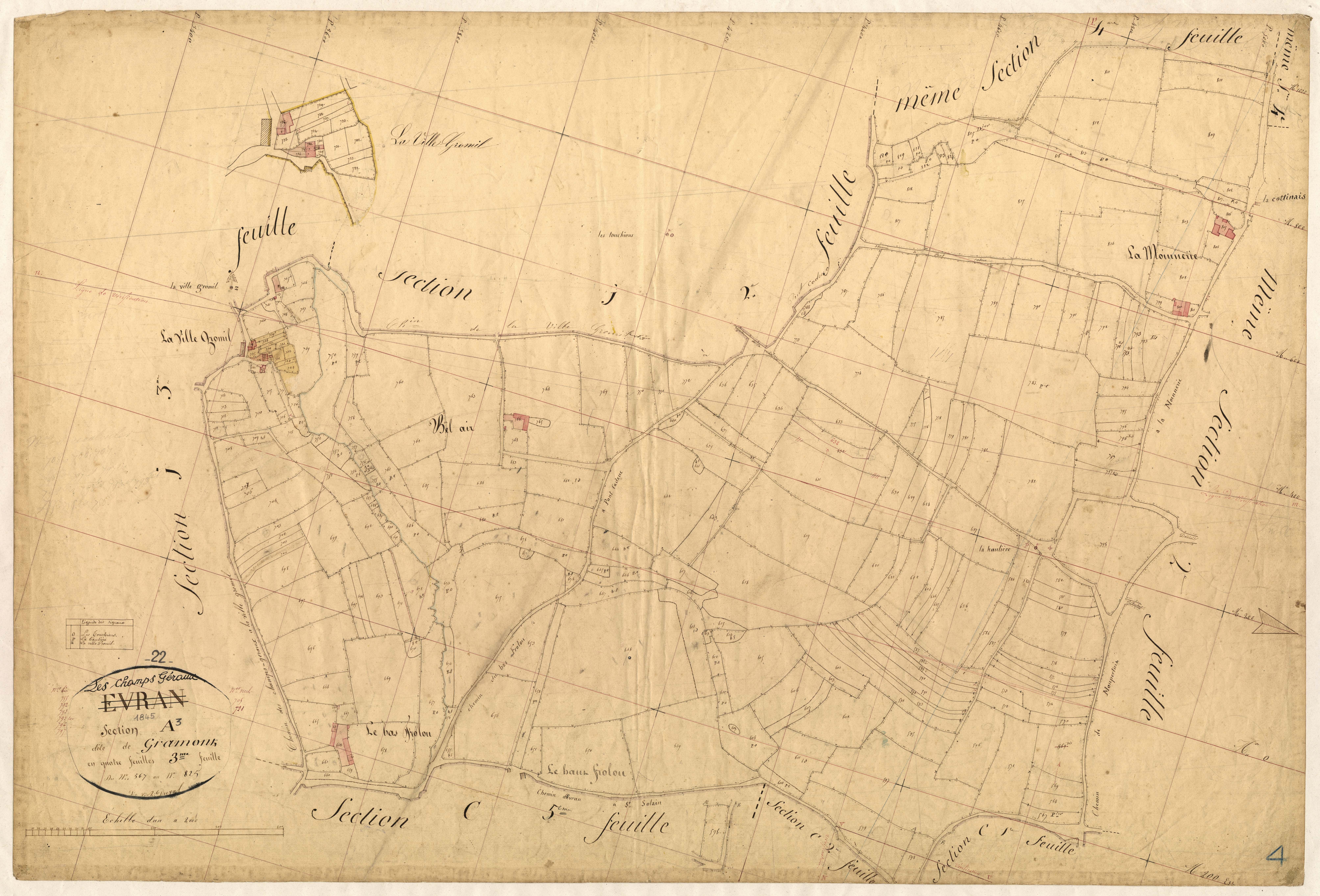 Champs-Géraux - Section A, 3e feuille